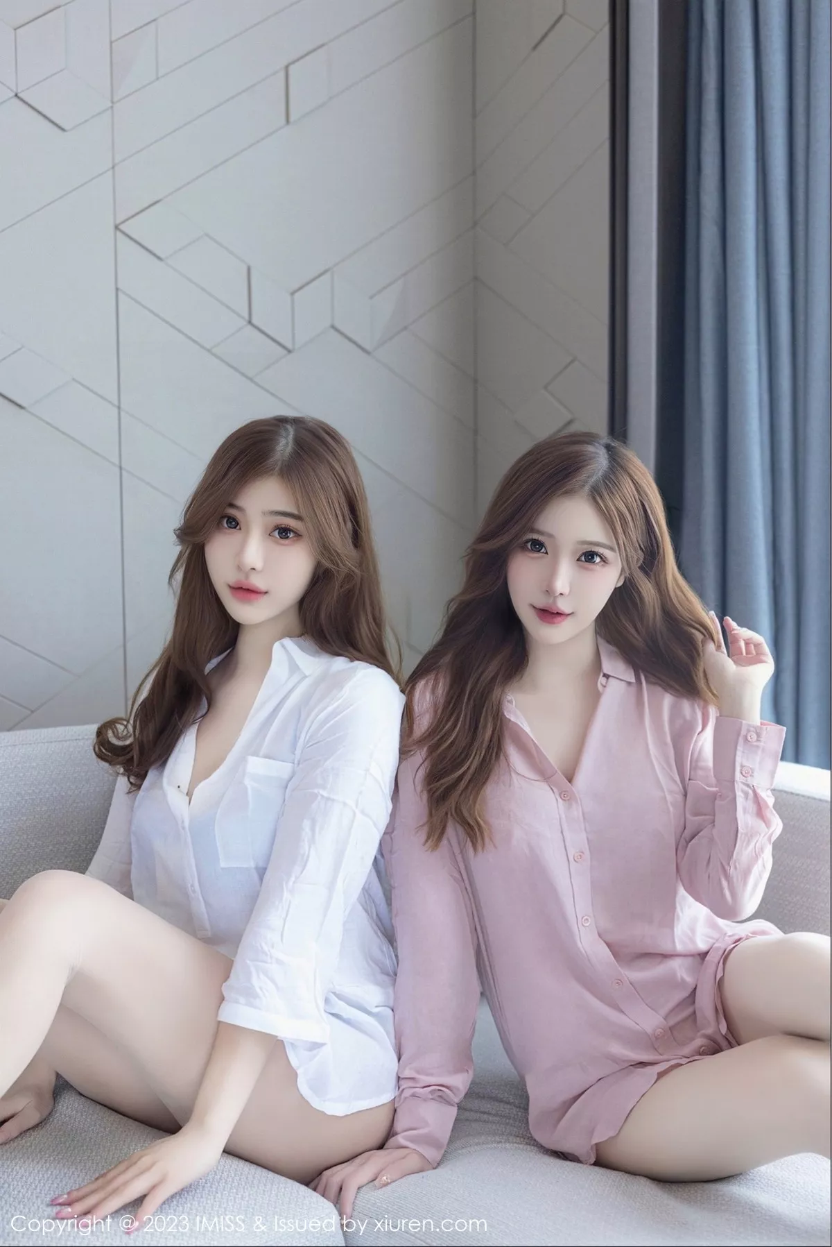 Lavinia-[IMISS爱蜜社]Vol.753_最新合集模特Lavinia肉私房姐妹花性感内衣配超薄肉丝诱惑写真61P-第1章-图片1