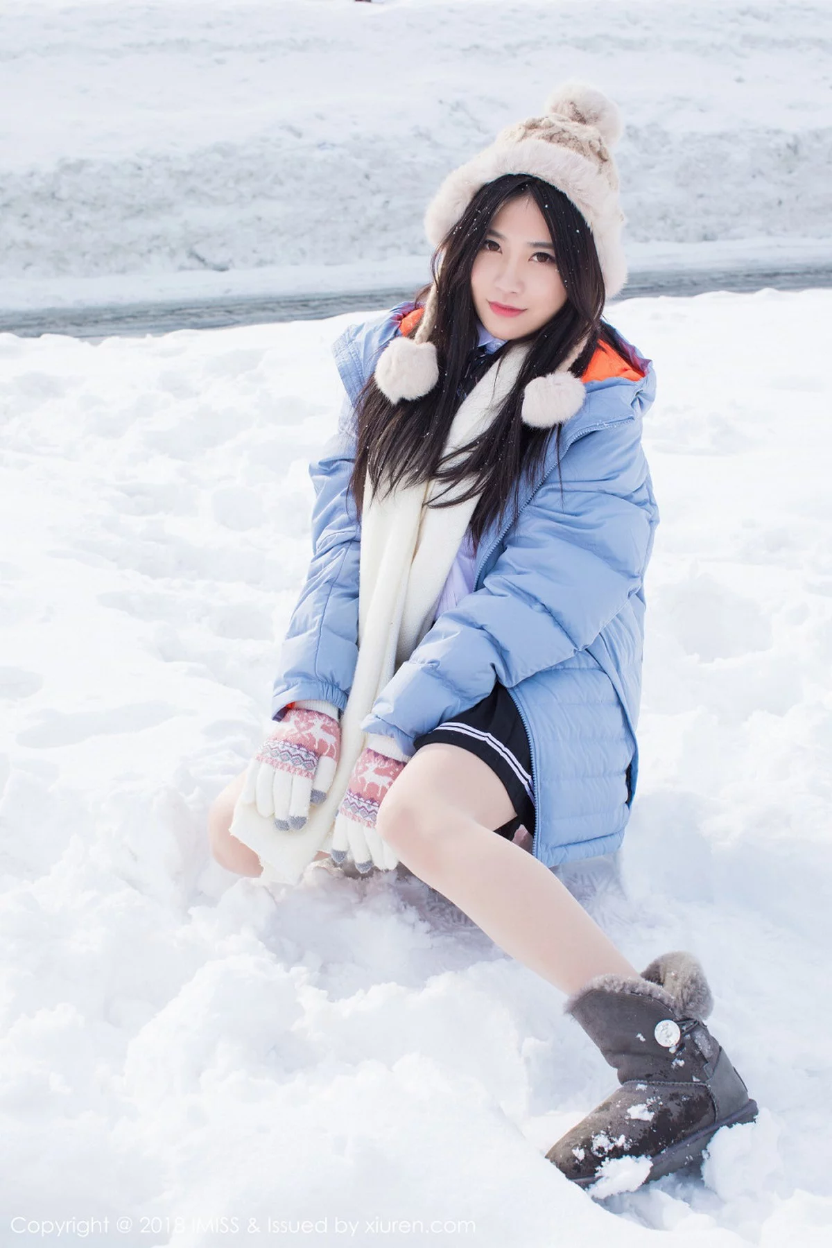 许诺-[IMISS爱蜜社]Vol.262_女神许诺Sabrina北海道旅拍户外雪地优雅气质妩媚迷人写真42P-第1章-图片1