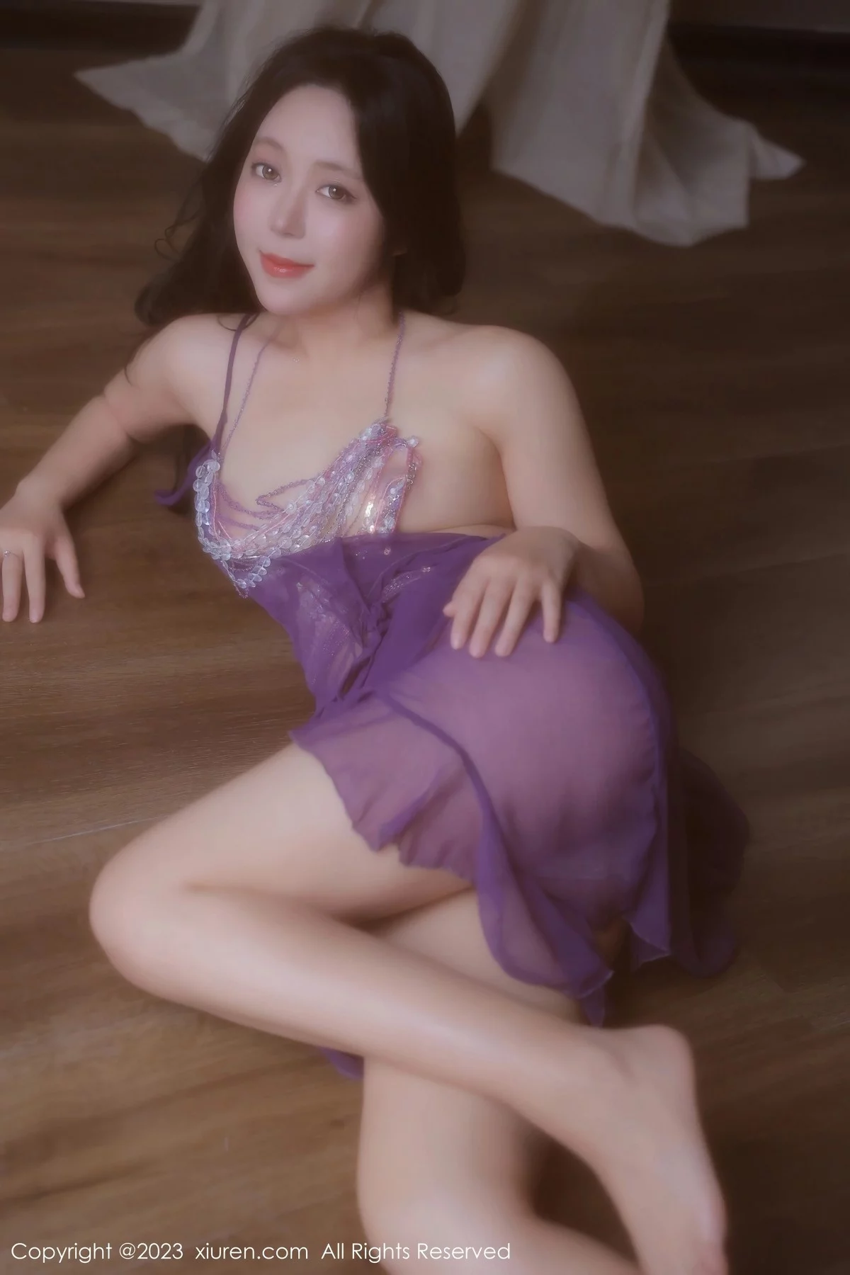 模特露露luncy性感紫色轻透情趣服饰秀惹火身材撩人诱惑写真80P-第1章-图片1