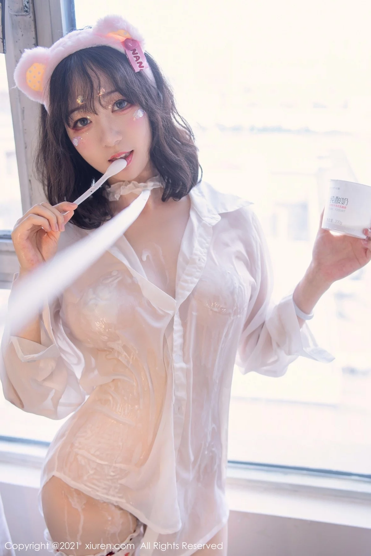 模特youOvOyou日系私宠主题私房薄透白衬衫湿身透视诱惑写真53P-第1章-图片2