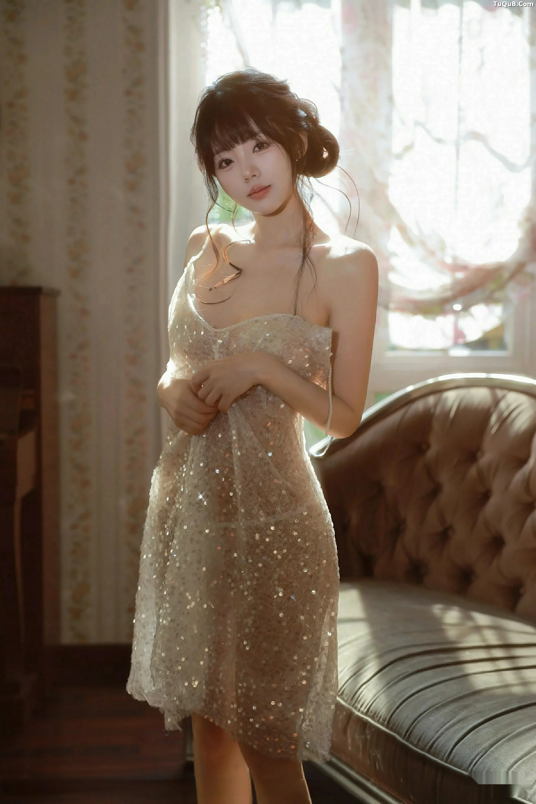 模特佘贝拉Bella性感连衣长裙露白色情趣内衣秀完美身材诱惑写真73P-第1章-图片4