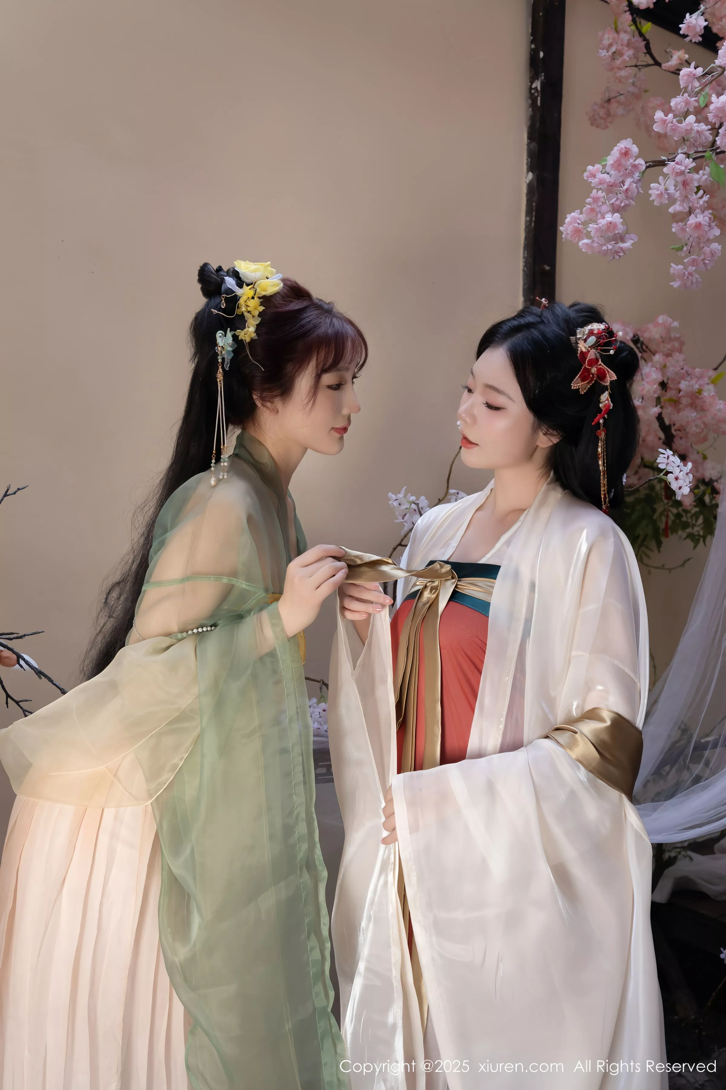 模特合集女神陆萱萱＆安然anran激情互动薄纱古装撩人诱惑写真80P-第1章-图片3