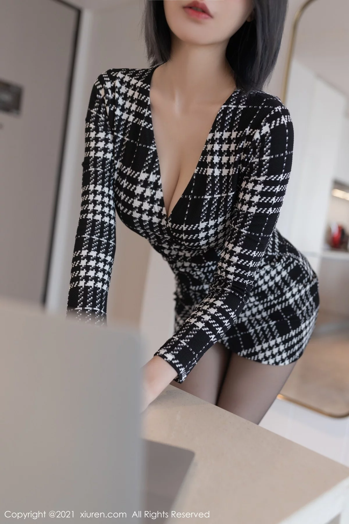 模特安然Maleah重庆旅拍维修剧情性感内衣配开档黑丝诱惑写真85P-第1章-图片3