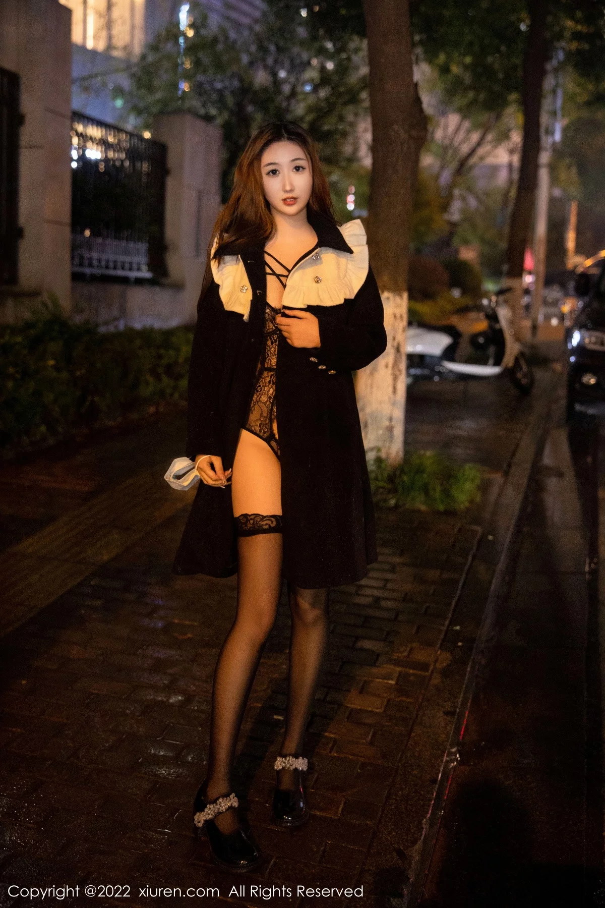 模特江真真浴缸场景性感黑色蕾丝内衣秀曼妙身姿迷人诱惑写真78P-第1章-图片3