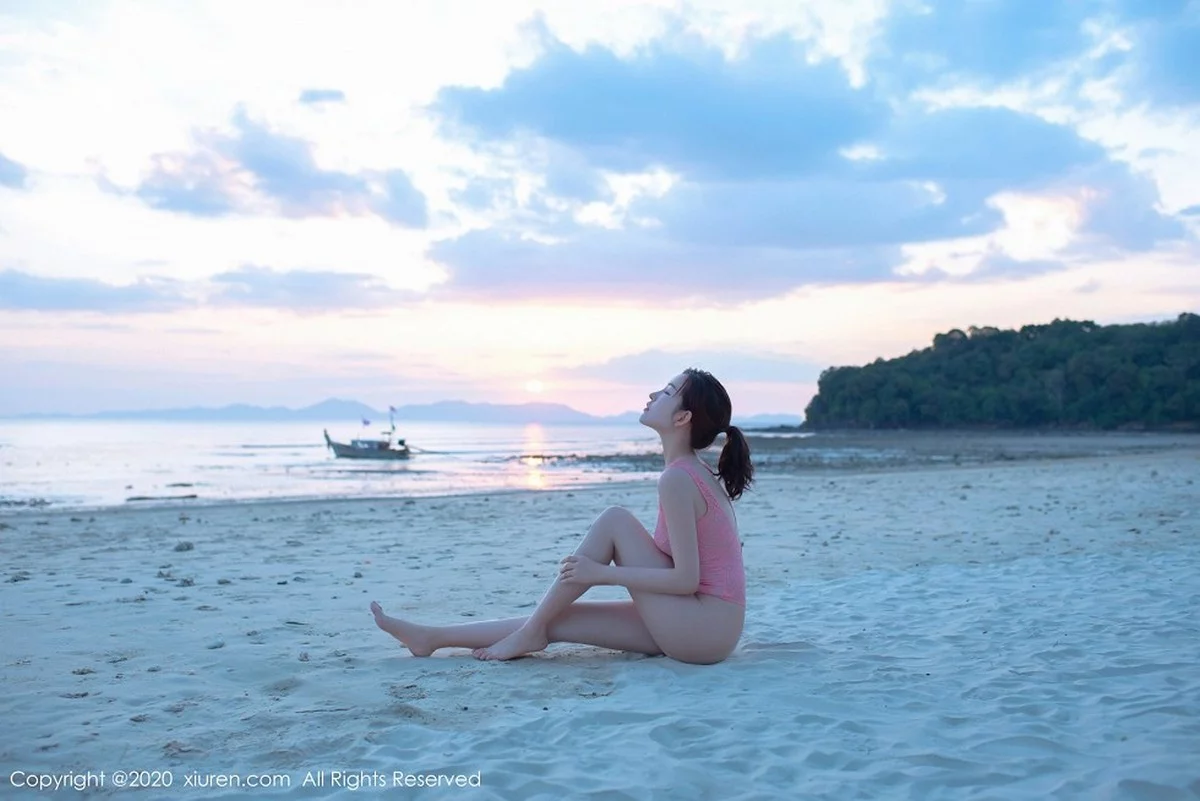 嫩模沈梦瑶泰国甲米海边主题粉红色蕾丝内衣秀火辣身材诱惑写真78P-第1章-图片1