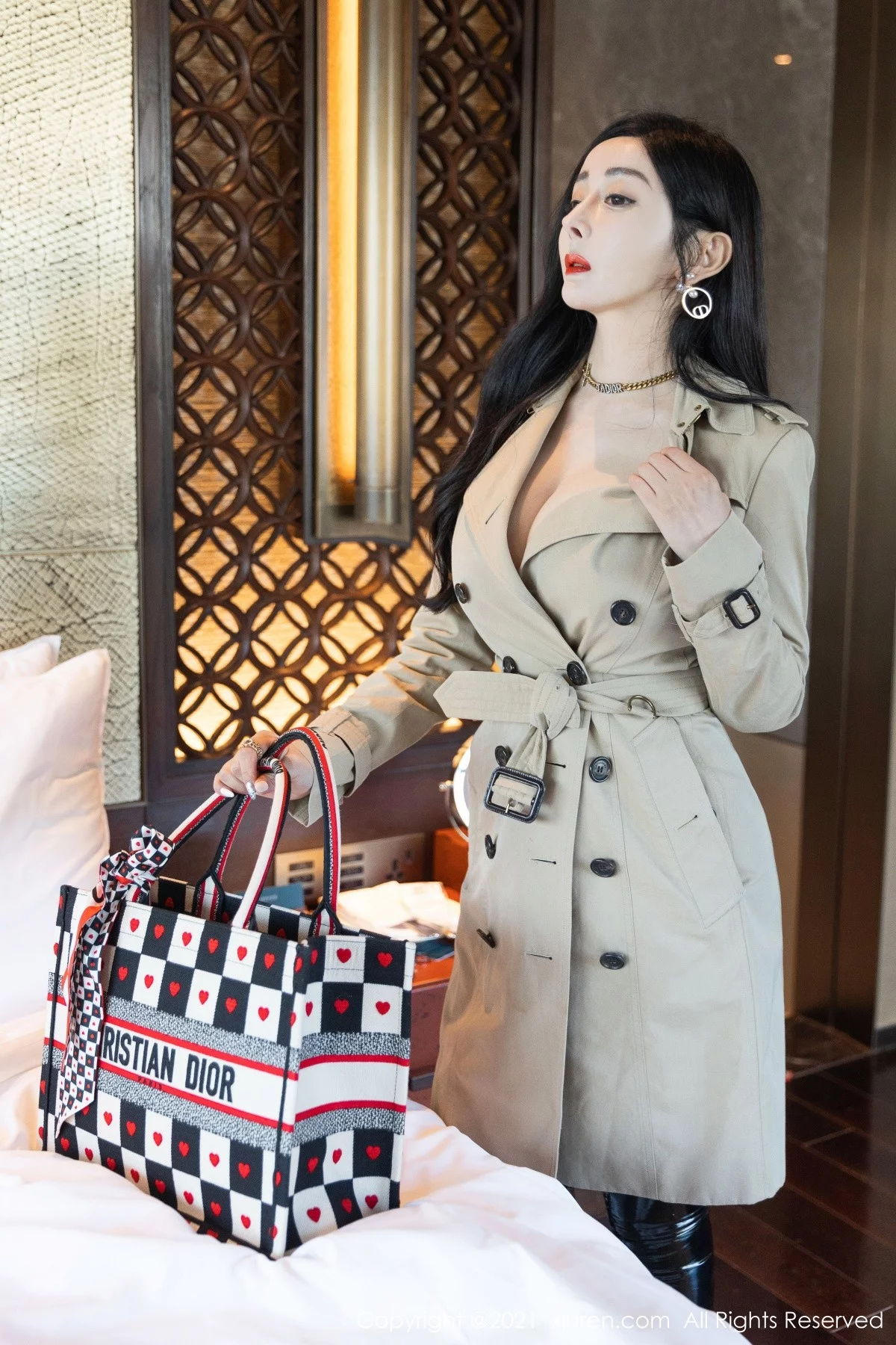 模特允爾秘书剧情主题浴室性感豹纹内衣秀丰满身材诱惑写真92P-第1章-图片2