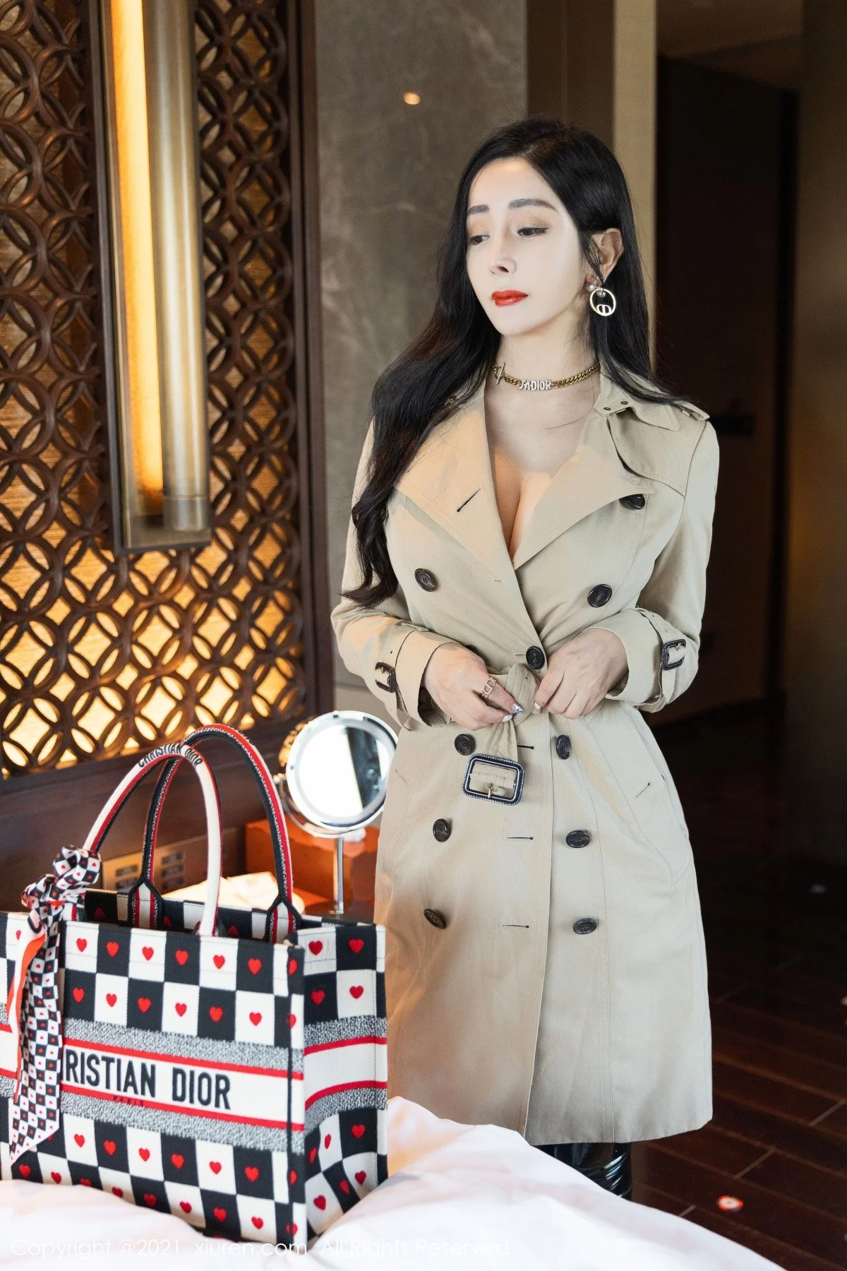 模特允爾秘书剧情主题浴室性感豹纹内衣秀丰满身材诱惑写真92P-第1章-图片3