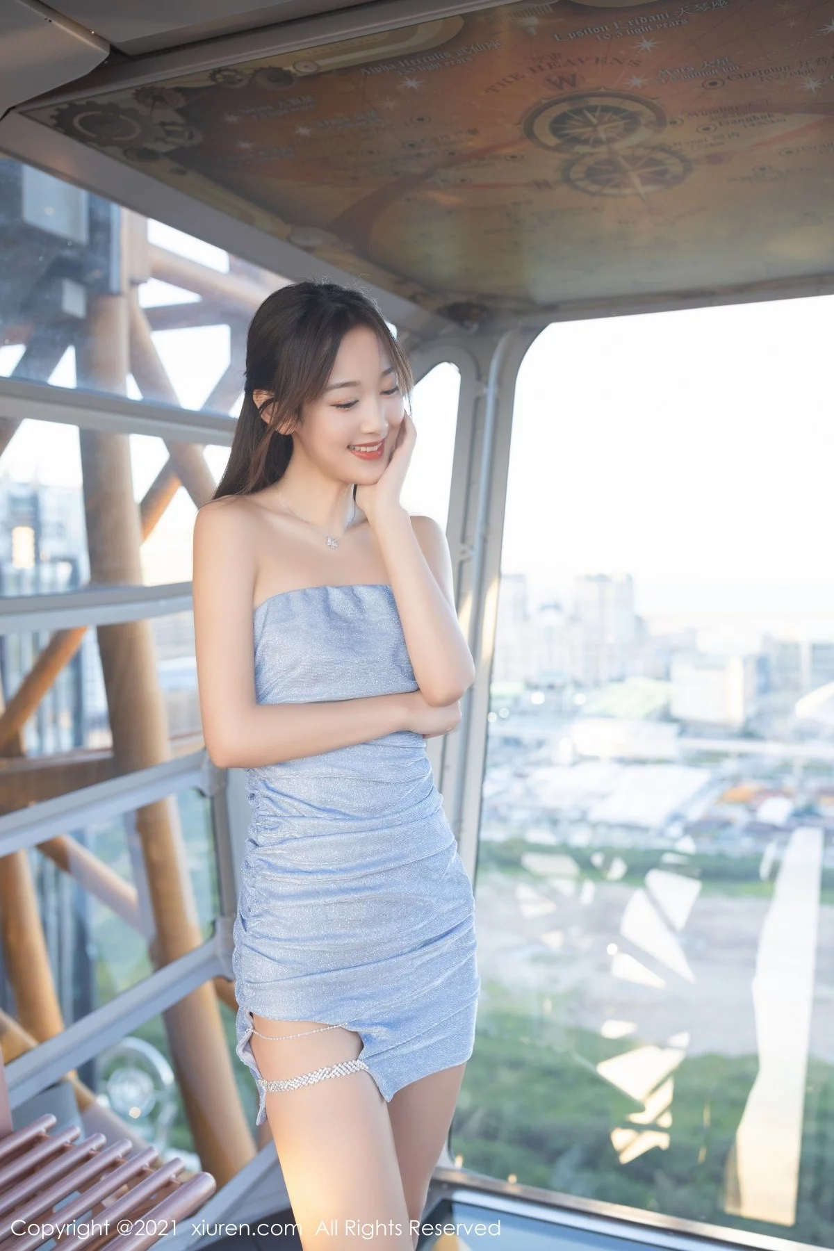 模特唐安琪女友旅行主题宾馆浴室性感吊裙秀完美身材诱惑写真72P-第1章-图片3