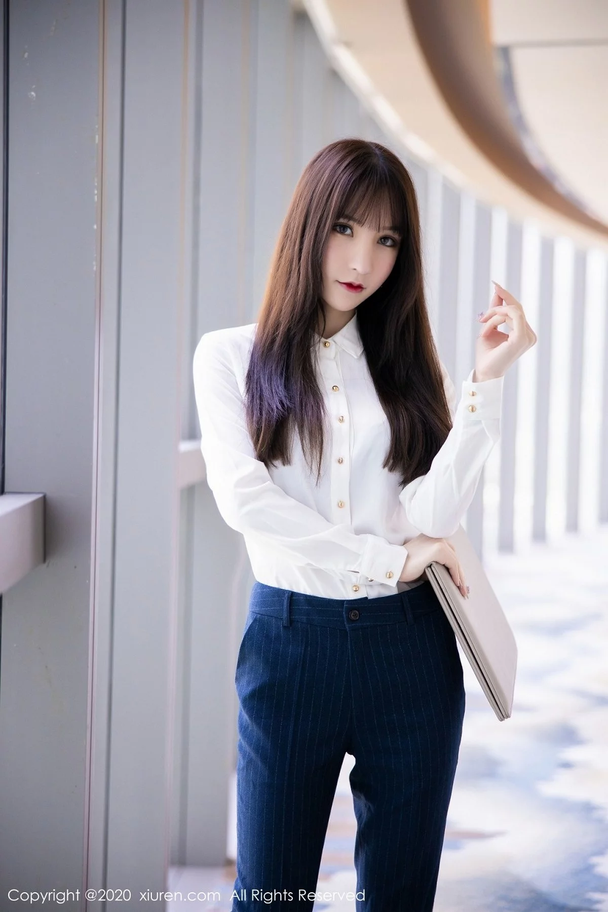 女神周于希Sandy酒店私人管家主题私房肉丝裤袜秀美腿诱惑写真73P-第1章-图片2