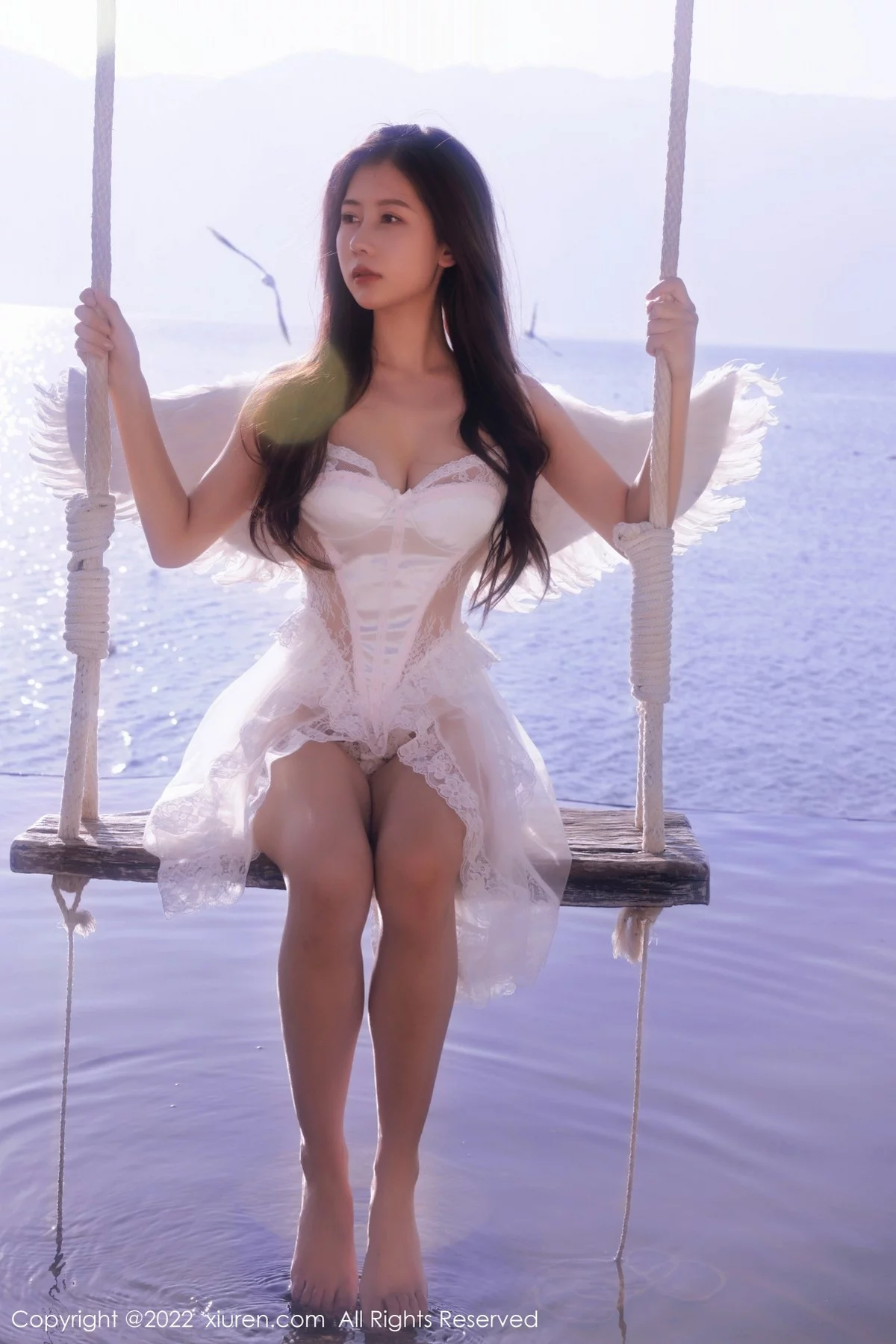 模特尹甜甜大理旅拍户外天使主题性感薄纱秀完美身材诱惑写真64P-第1章-图片1