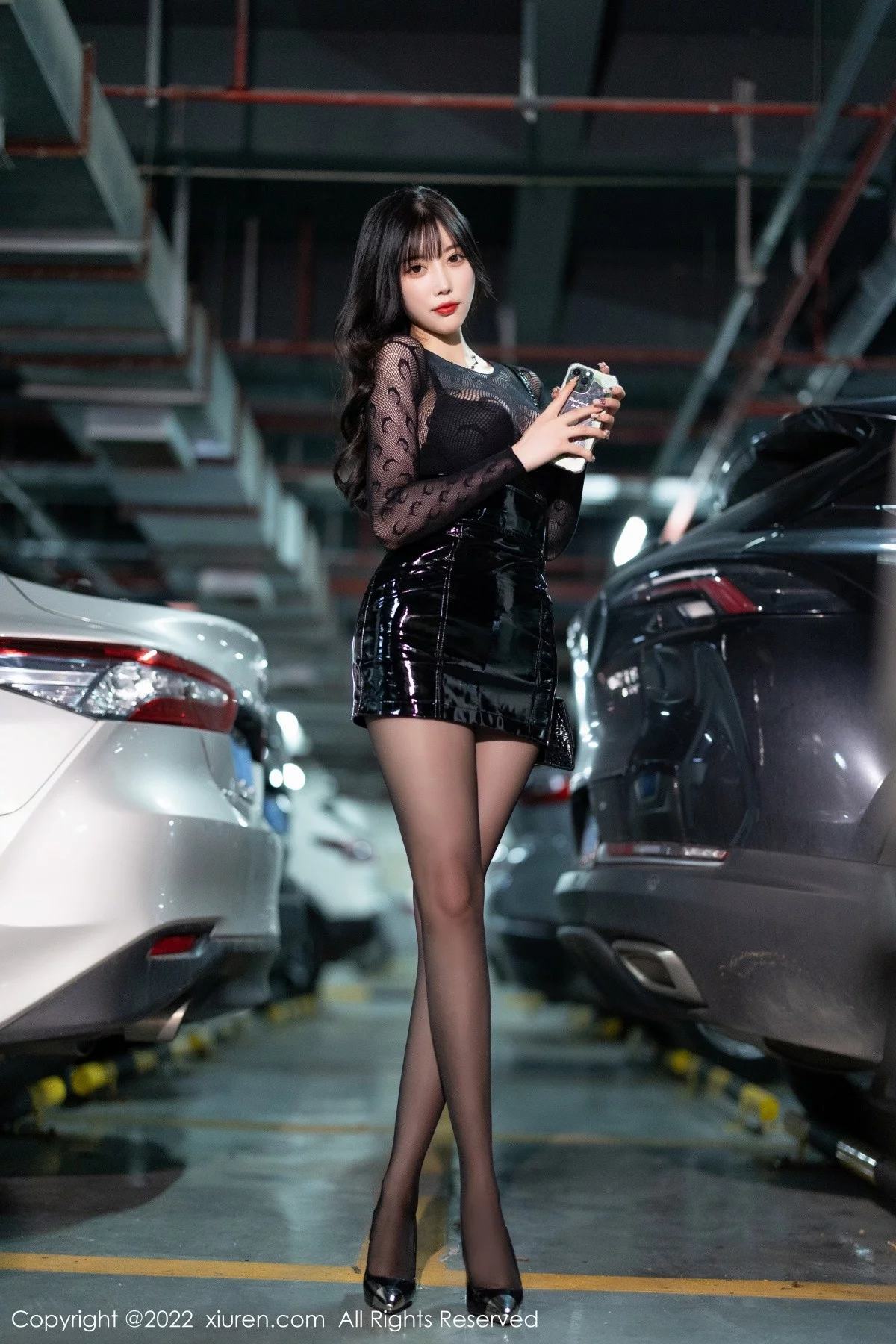 女神杨晨晨Yome黑色网纱连衣裙露性感黑色内衣迷人诱惑写真81P-第1章-图片2