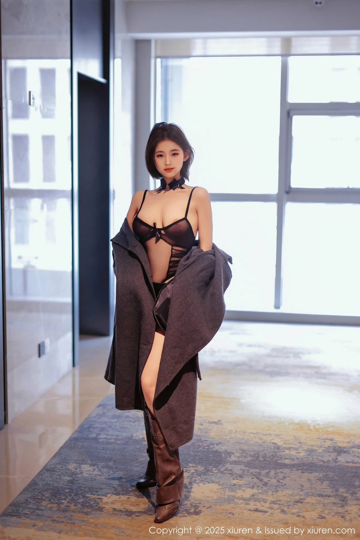 模特小橘子orange私房性感黑色轻透连体内衣秀完美身材诱惑写真79P-第1章-图片2