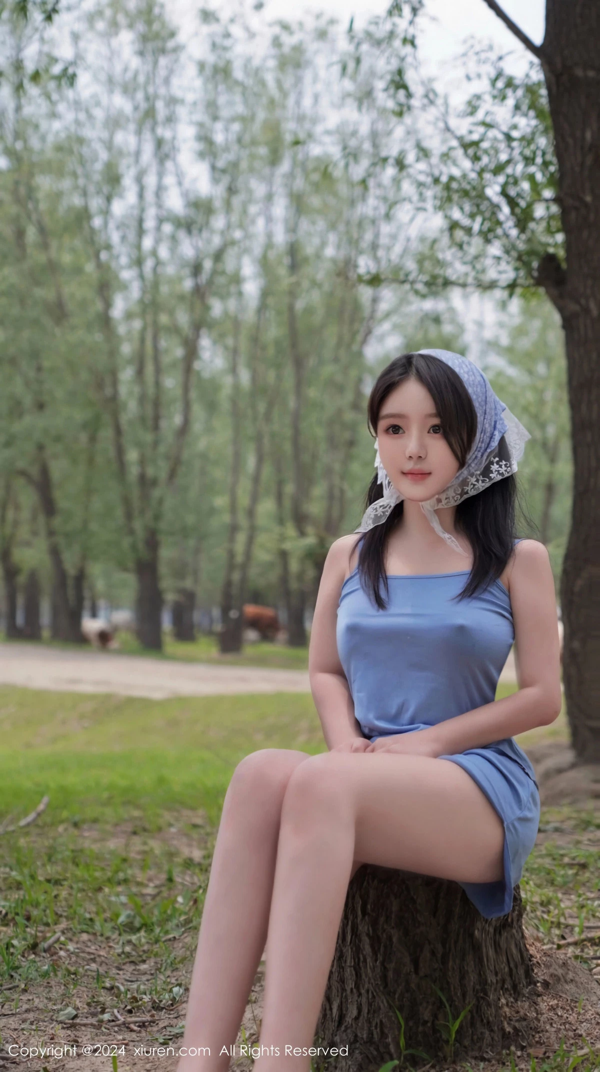 模特小薯条nienie性感浅红色泳装+浅蓝色吊带秀曼妙身姿诱惑写真73P-第1章-图片3