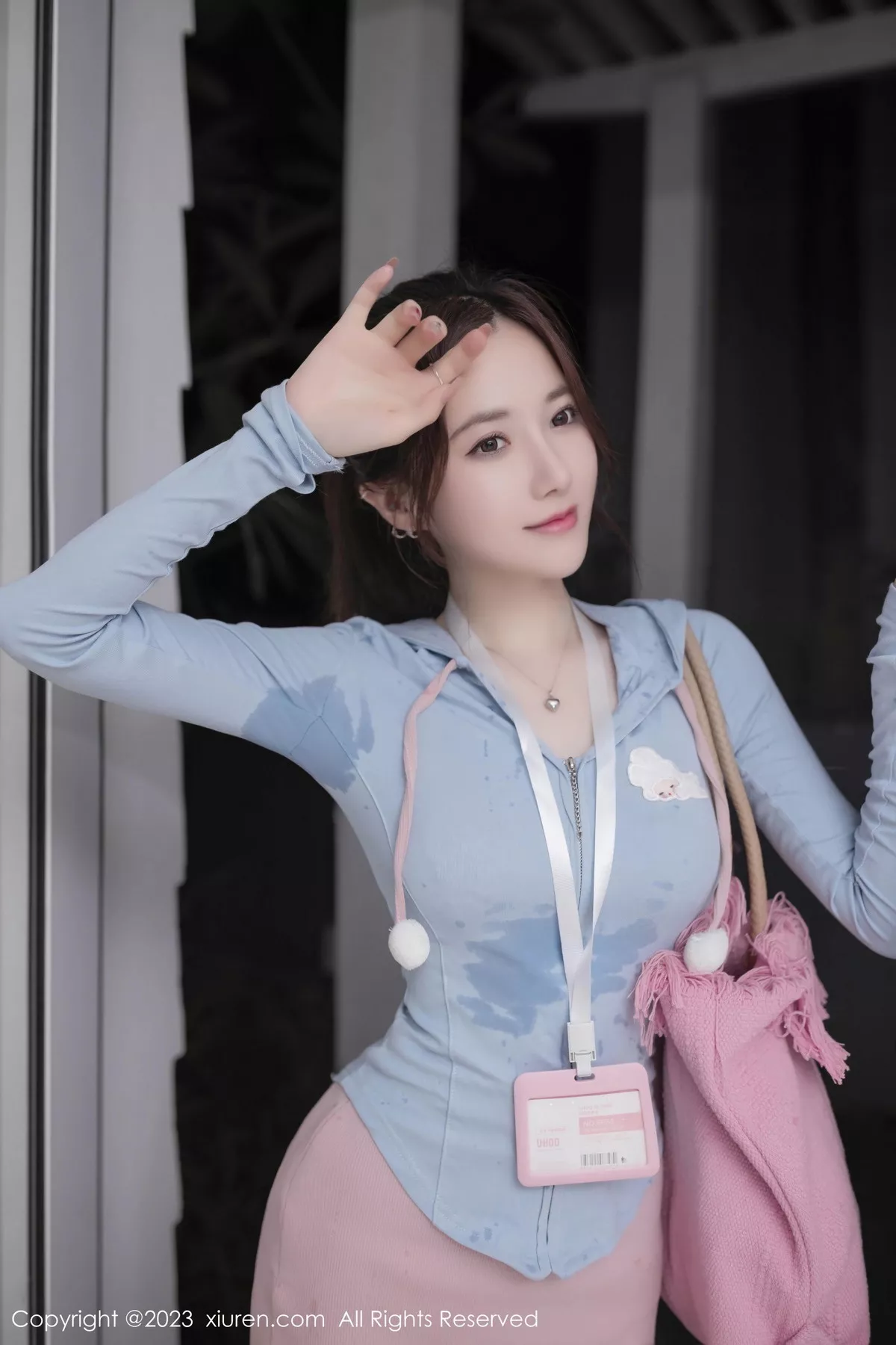 模特鱼子酱Fish半脱露性感浅粉色蕾丝内衣秀曼妙身姿诱惑写真80P-第1章-图片2