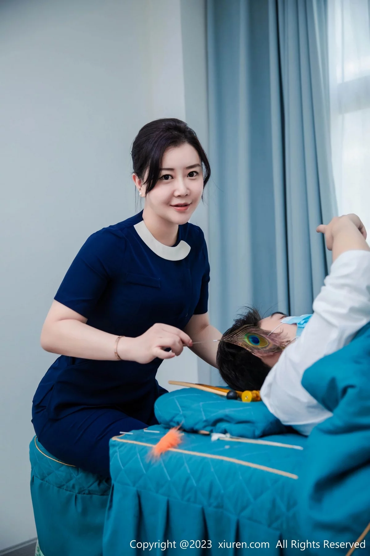 模特王婉悠Queen性感技师装扮脱制服露轻透薄纱内衣诱惑写真74P-第1章-图片3