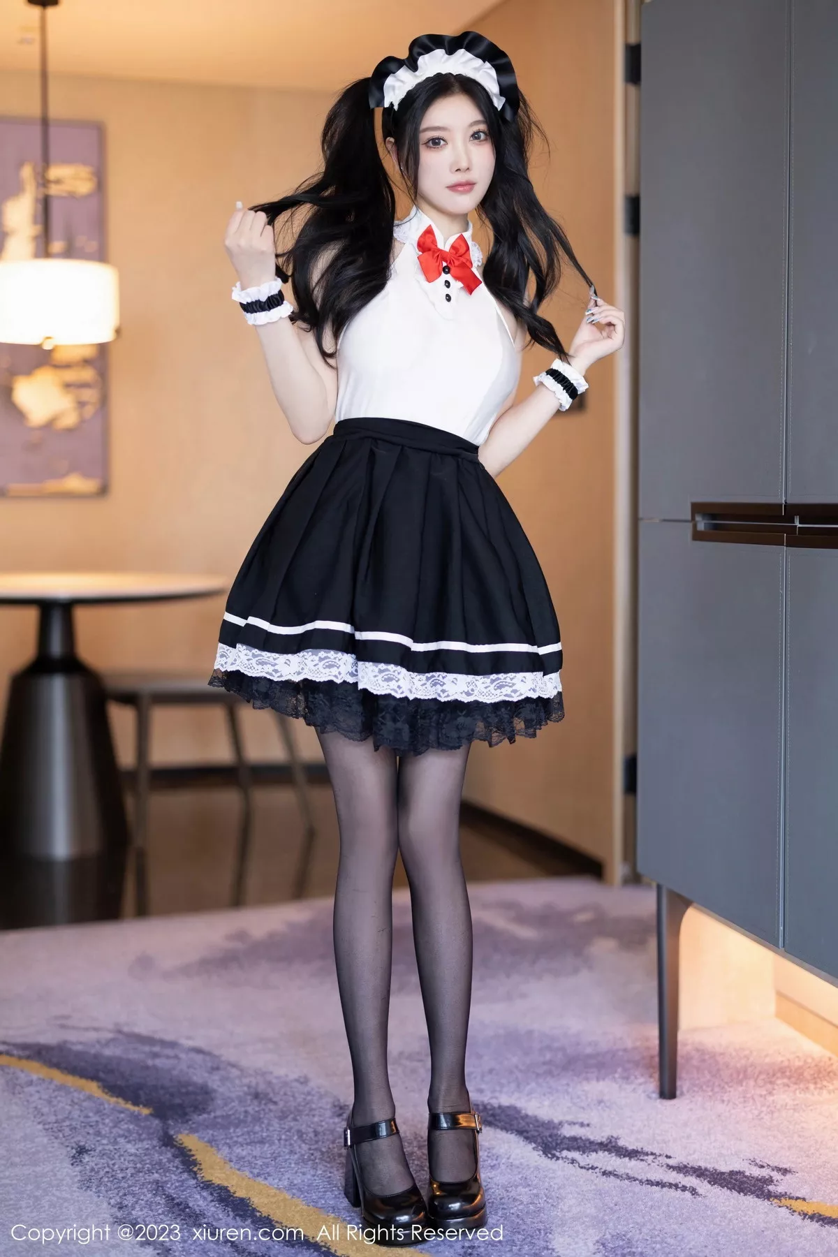 女神杨晨晨Yome性感白色蕾丝内衣配白丝袜秀丰满身材诱惑写真92P-第1章-图片2