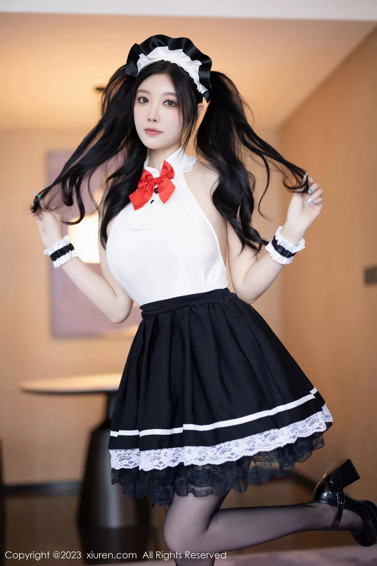 女神杨晨晨Yome性感白色蕾丝内衣配白丝袜秀丰满身材诱惑写真92P-第1章-图片3