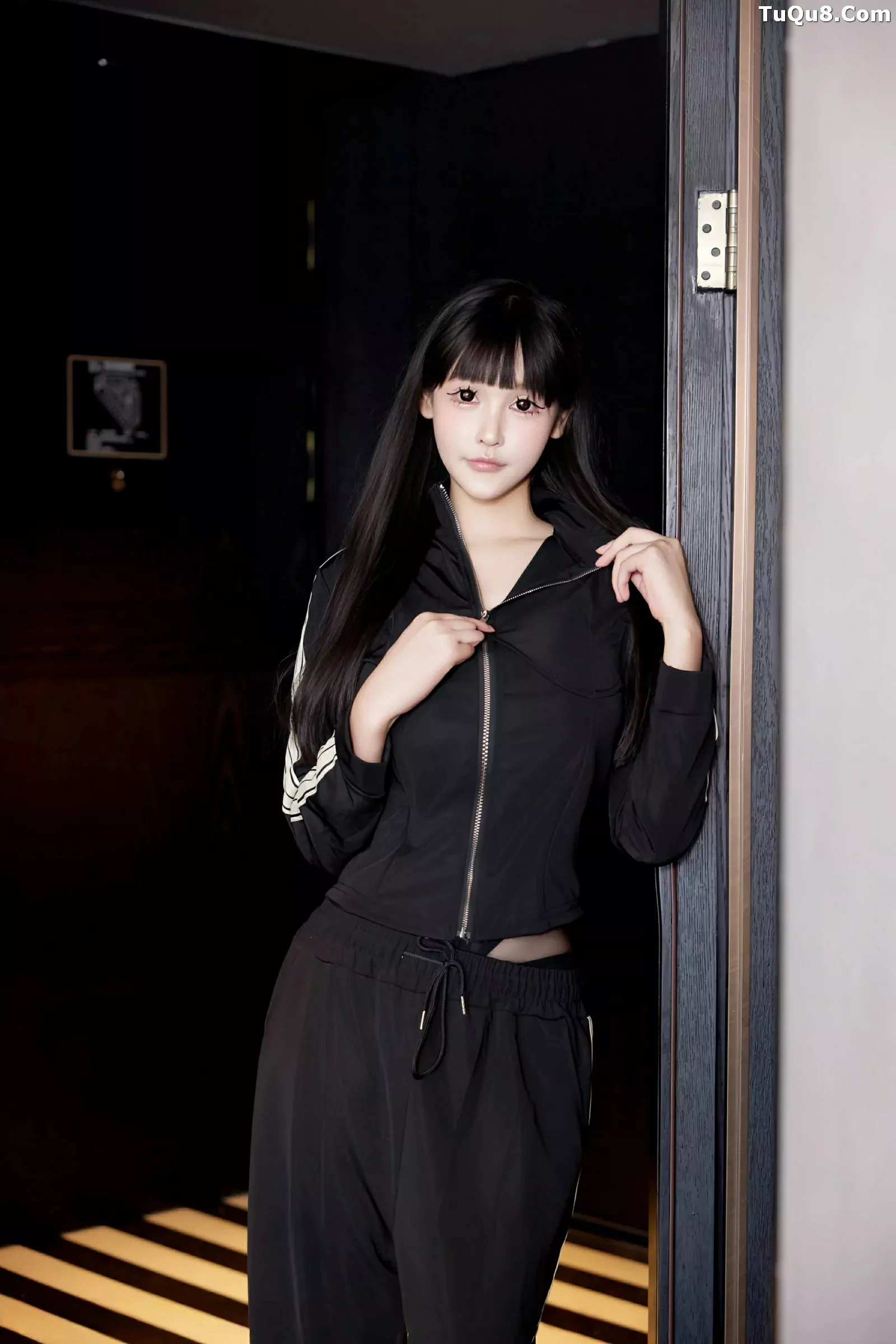 模特智恩baby性感黑色情趣内衣配超薄黑丝秀丰腴身材诱惑写真75P-第1章-图片4