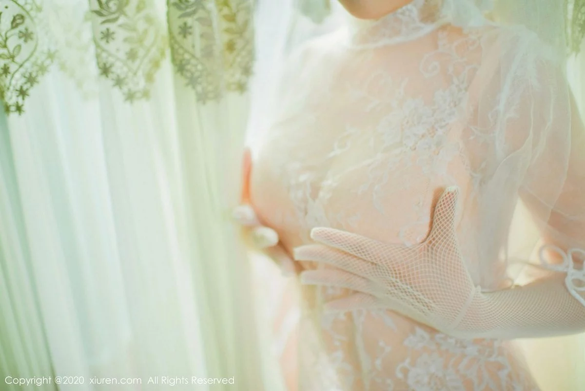 嫩模范京宜私房洞房花烛夜主题白色蕾丝内衣透视秀惹火身材写真64P-第1章-图片3