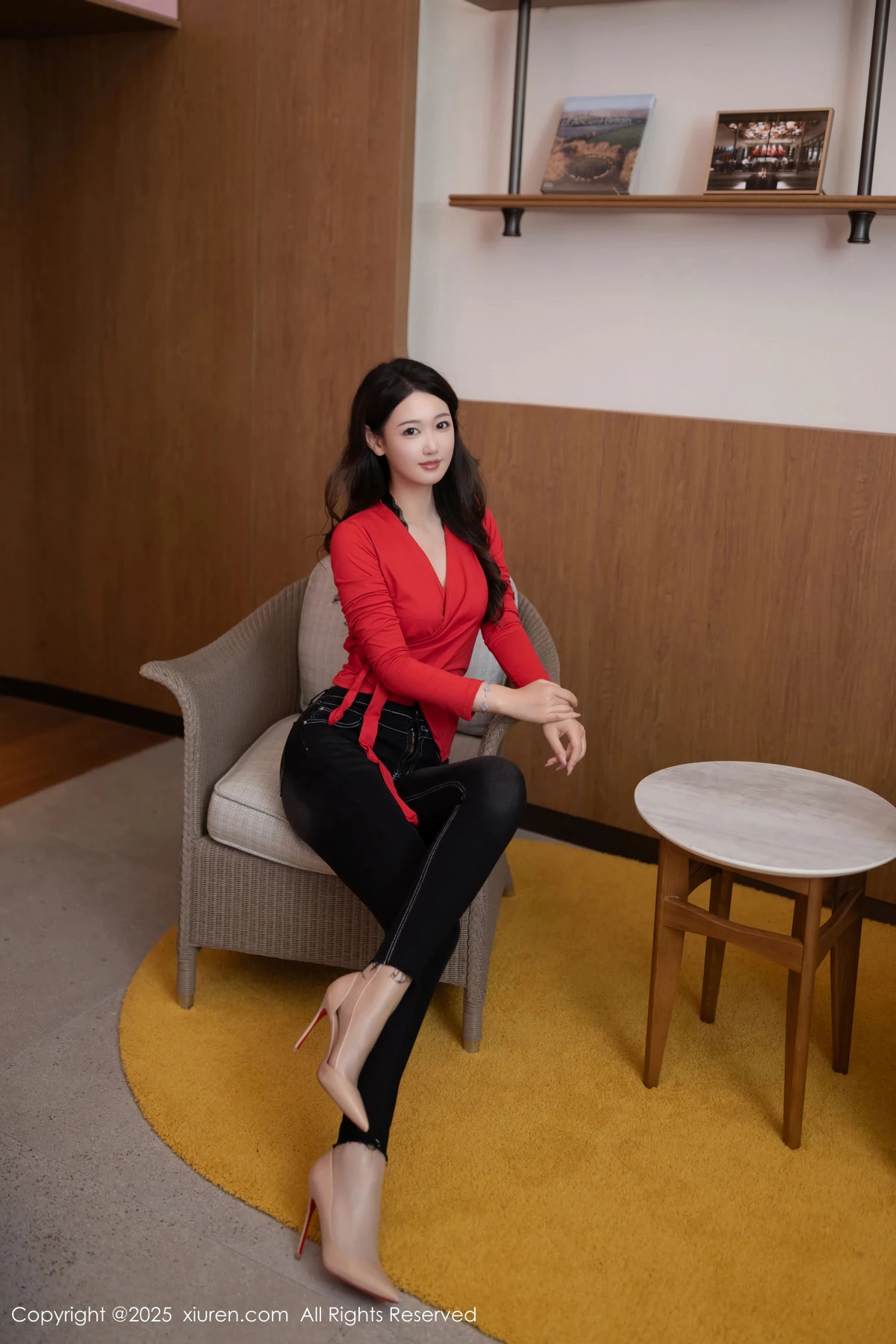 模特唐安琪性感黑色情趣内衣配开档肉丝秀曼妙身姿完美诱惑写真79P-第1章-图片3