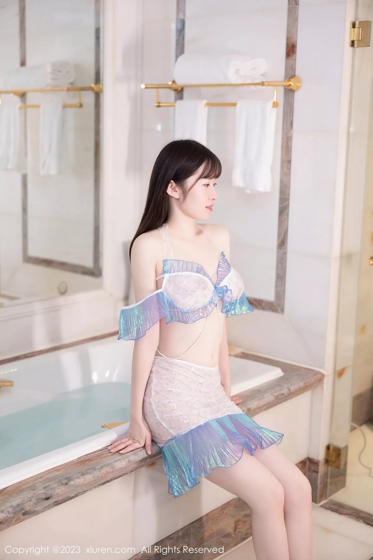 模特林悠悠浴缸美人鱼装扮性感薄纱服饰秀曼妙身姿撩人诱惑写真67P-第1章-图片2