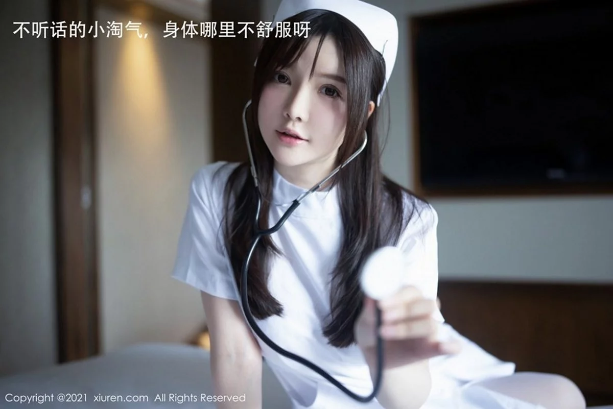 女神糯美子Mini洁白护士制服主题私房蕾丝内衣秀豪乳翘臀诱惑写真54P-第1章-图片2