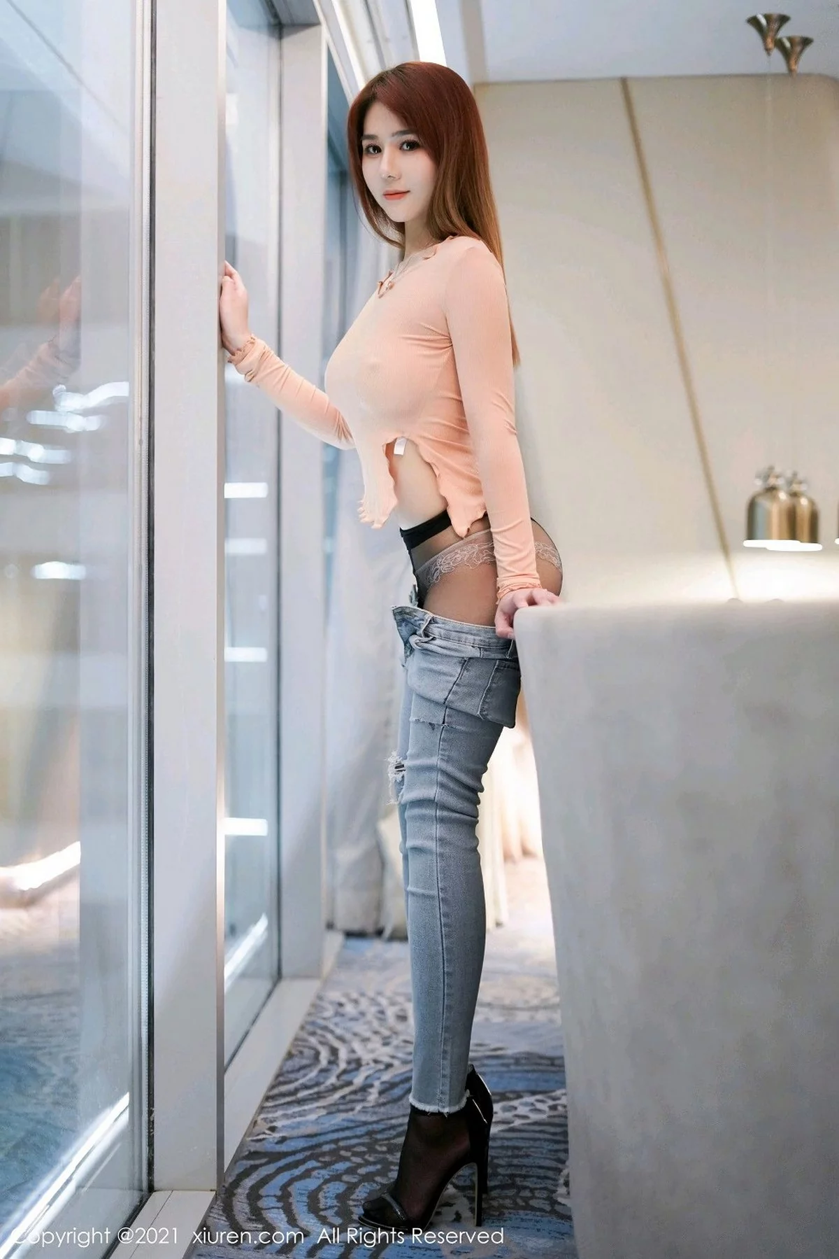 嫩模fairy如歌私房紧身内衣主题脱牛仔裤露凹凸身材撩人诱惑写真70P-第1章-图片2
