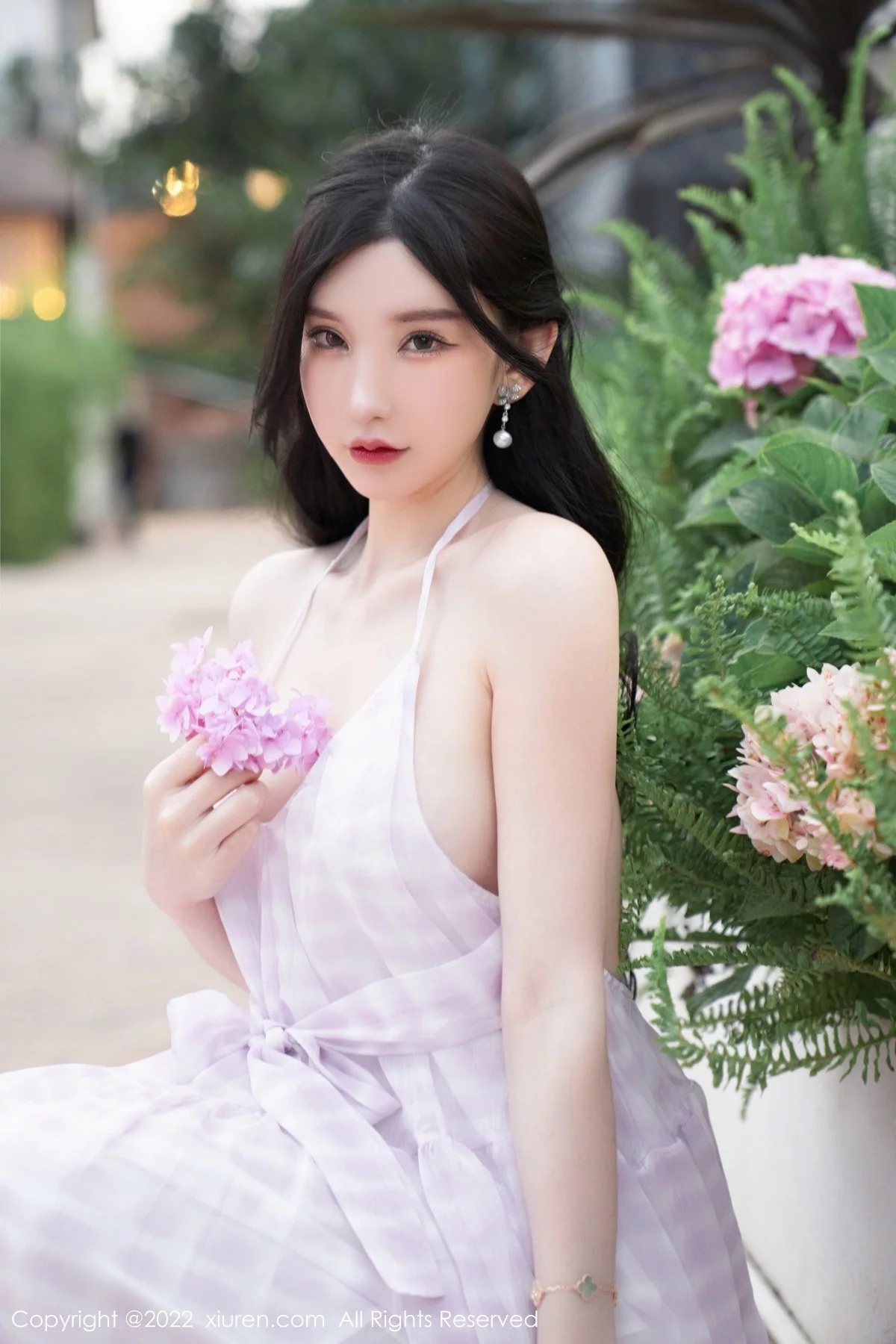 女神周于希Sally心愿旅拍脱连衣长裙露性感白色网纱内衣诱惑写真79P-第1章-图片1