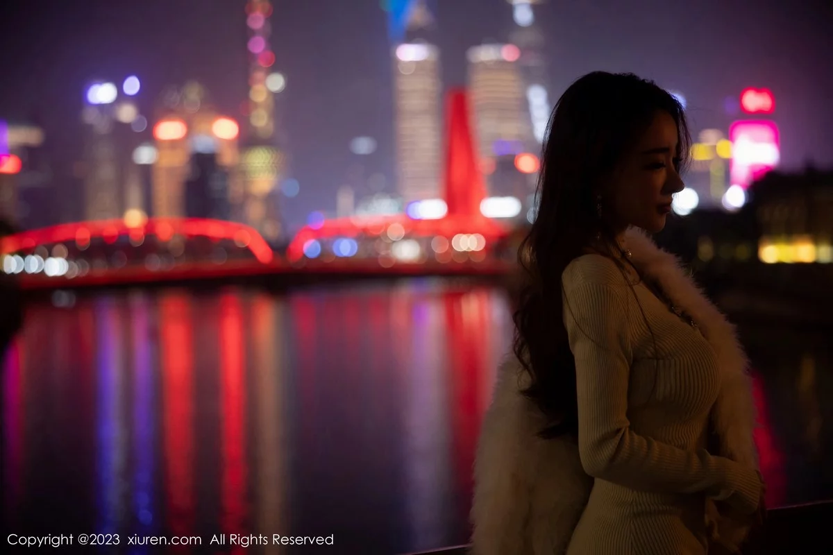 模特雨儿1494性感白色连身长裙露黑色内衣秀丰腴身材诱惑写真85P-第1章-图片2