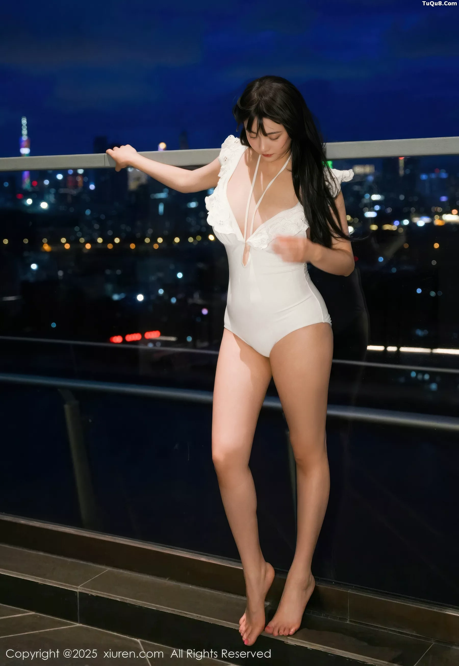 模特软情泳池场景性感白色比基尼秀完美身材迷人诱惑写真71P-第1章-图片2