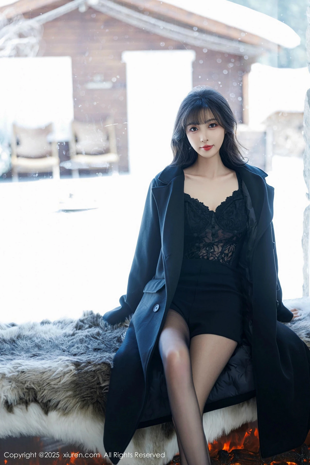 模特林星阑性感黑色情趣内衣配超薄黑丝秀曼妙身姿完美诱惑写真101P-第1章-图片3