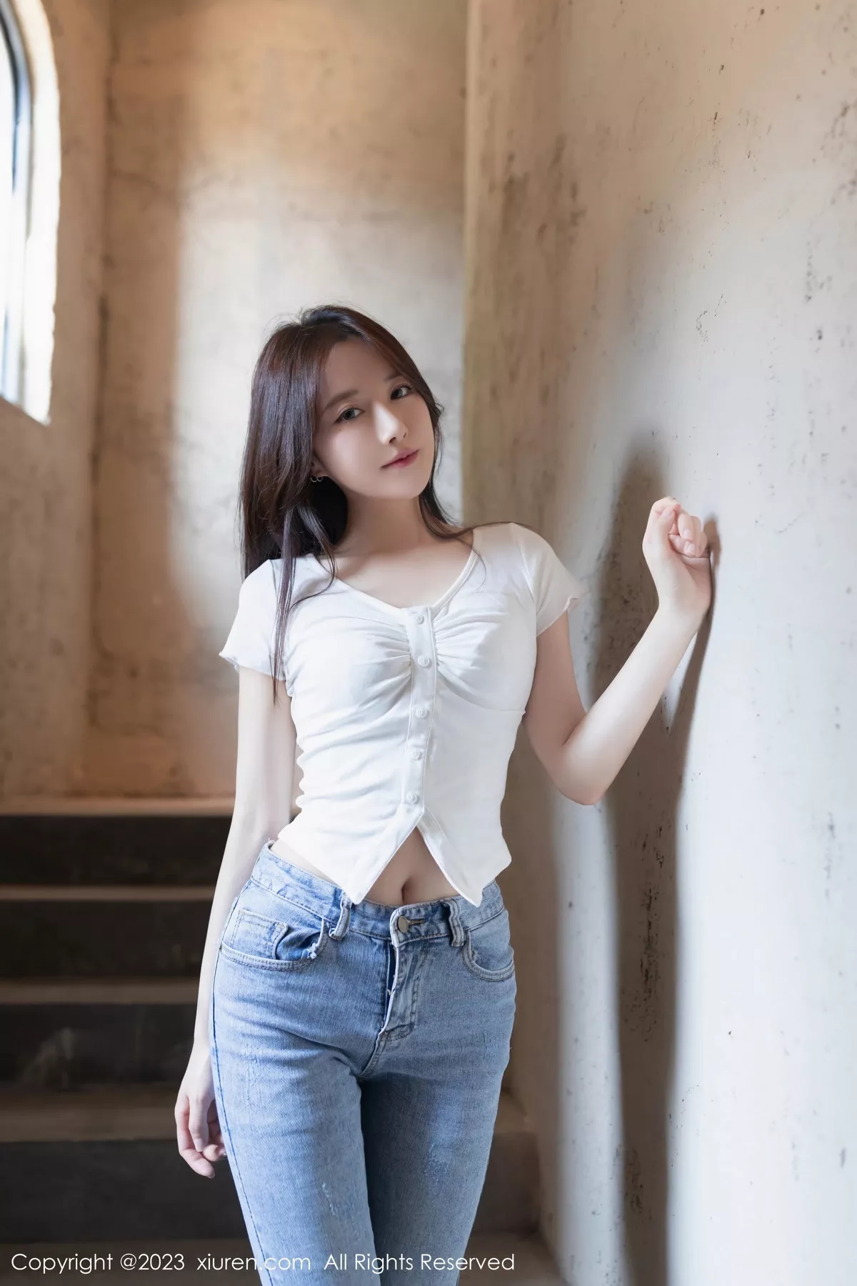 模特鱼子酱性感白色蕾丝内衣+粉色蕾丝情趣内衣完美诱惑写真84P-第1章-图片2