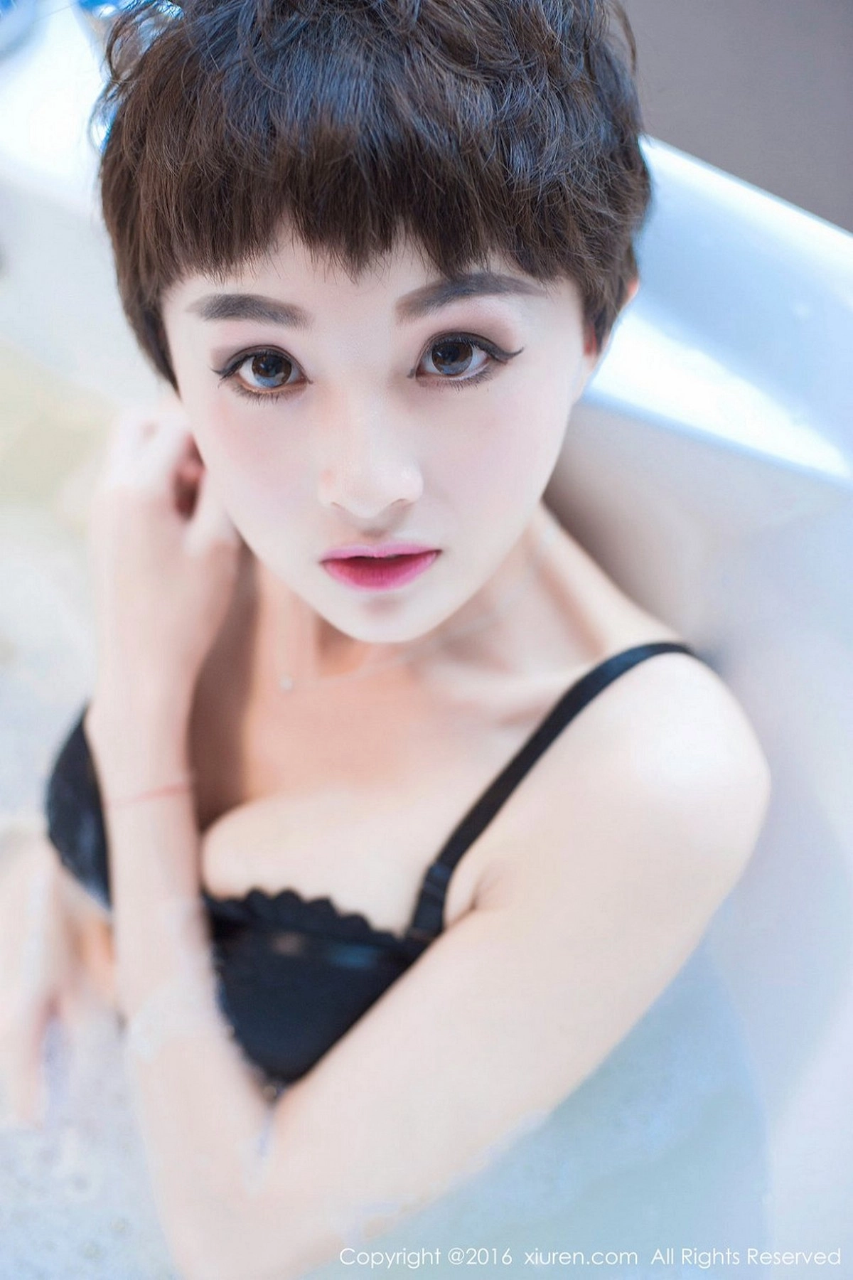 kiki-No.657_嫩模baby_kiki浴缸里性感黑色内衣秀白嫩豪乳诱惑写真70P-第1章-图片3