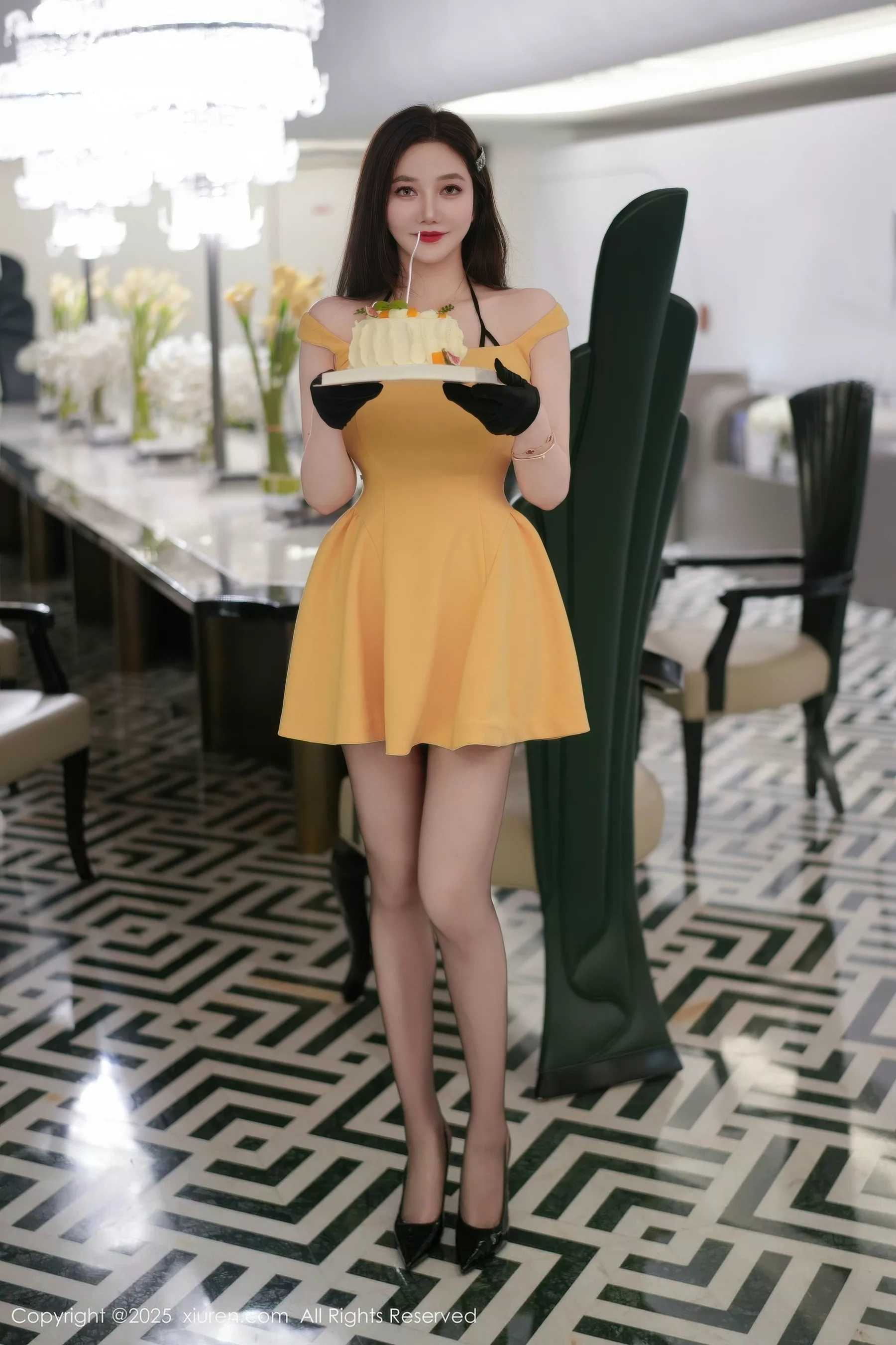 女神心妍小公主性感黑色情趣内衣配超薄黑丝秀惹火身材诱惑写真61P-第1章-图片1