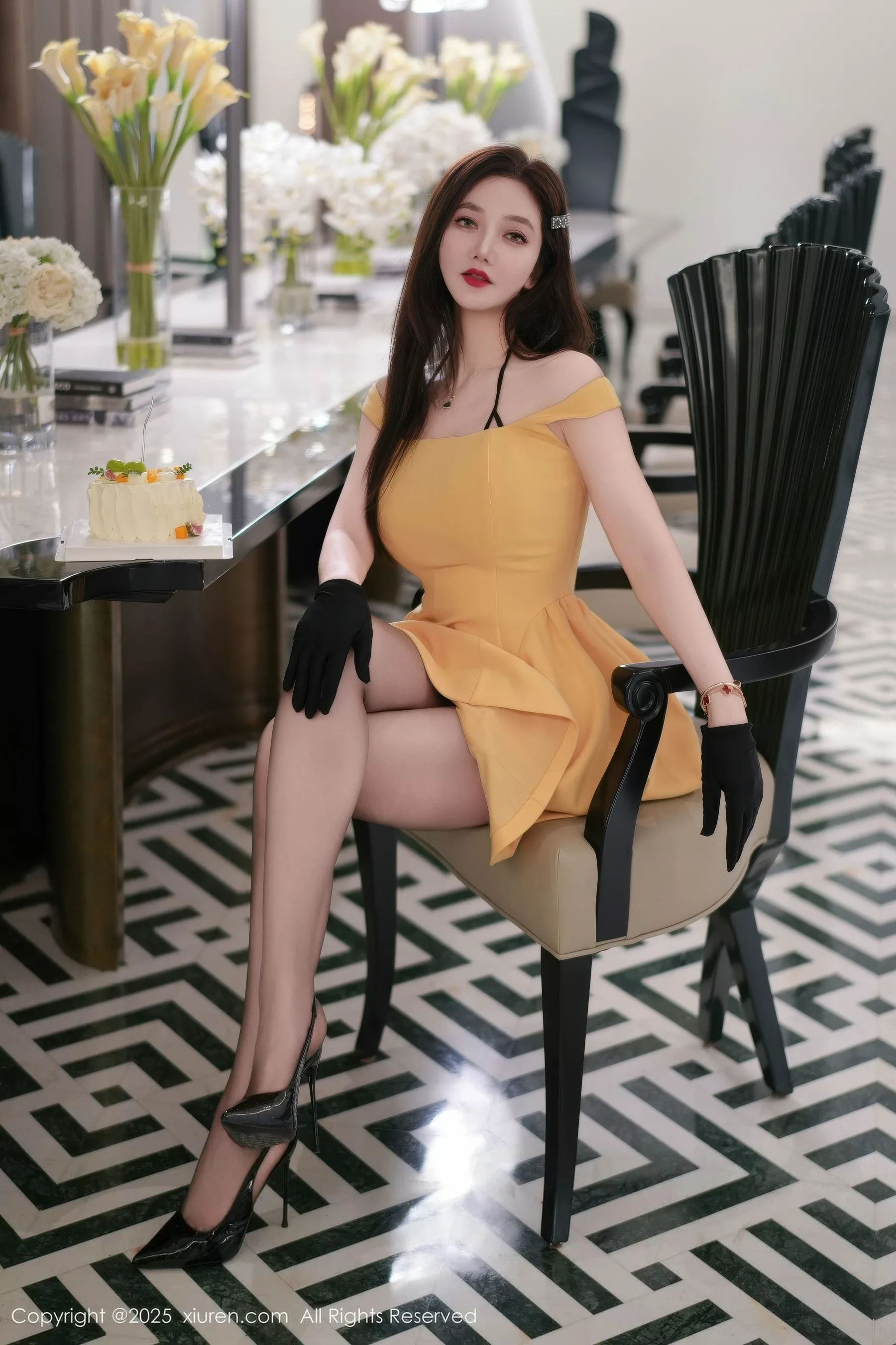 女神心妍小公主性感黑色情趣内衣配超薄黑丝秀惹火身材诱惑写真61P-第1章-图片2