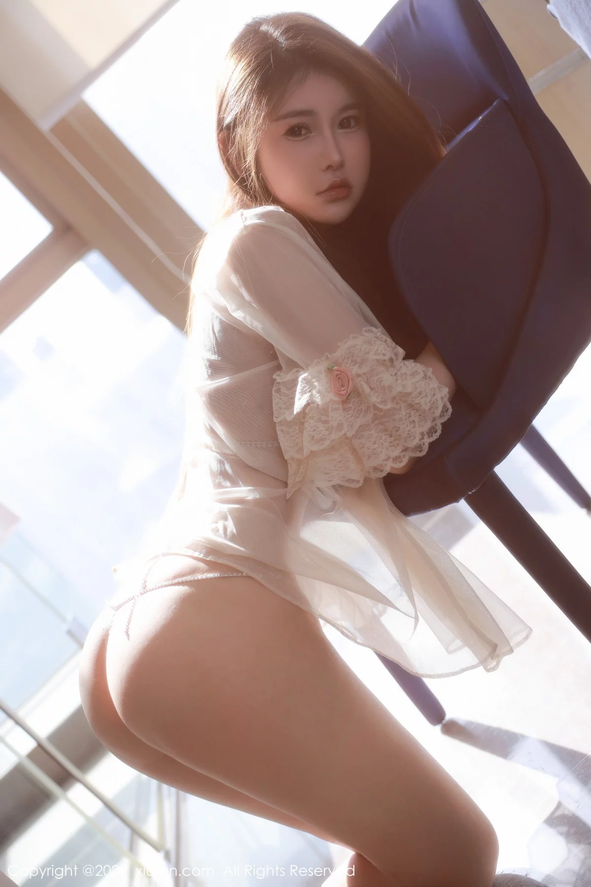 模特甜妮私房轻透薄纱服露镶钻吊坠式内衣秀火辣身材诱惑写真60P-第1章-图片1