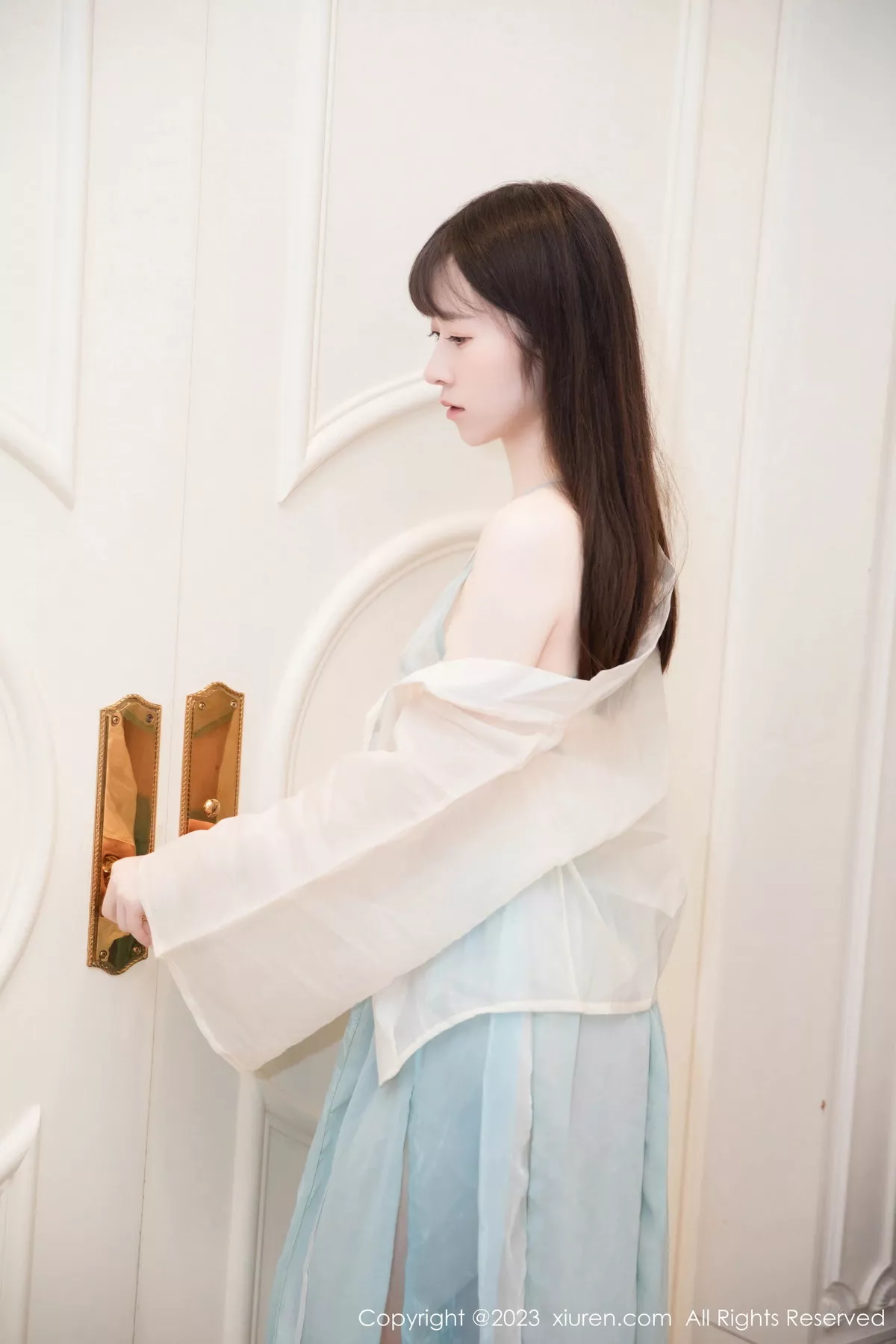 模特林悠悠私房性感淡蓝薄透古装服饰秀惹火身材撩人诱惑写真86P-第1章-图片3