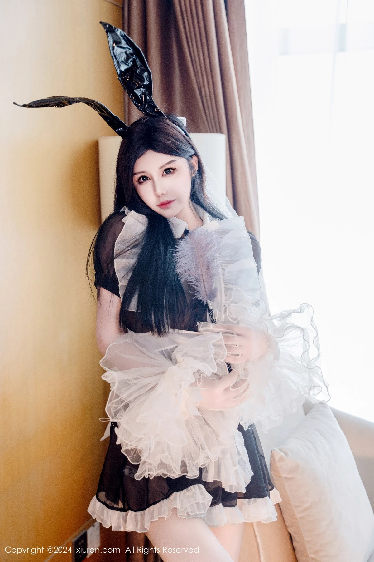 模特陈芊儿私房性感兔女郎装扮黑色薄纱秀丰满身材惹火诱惑写真81P-第4章-图片2