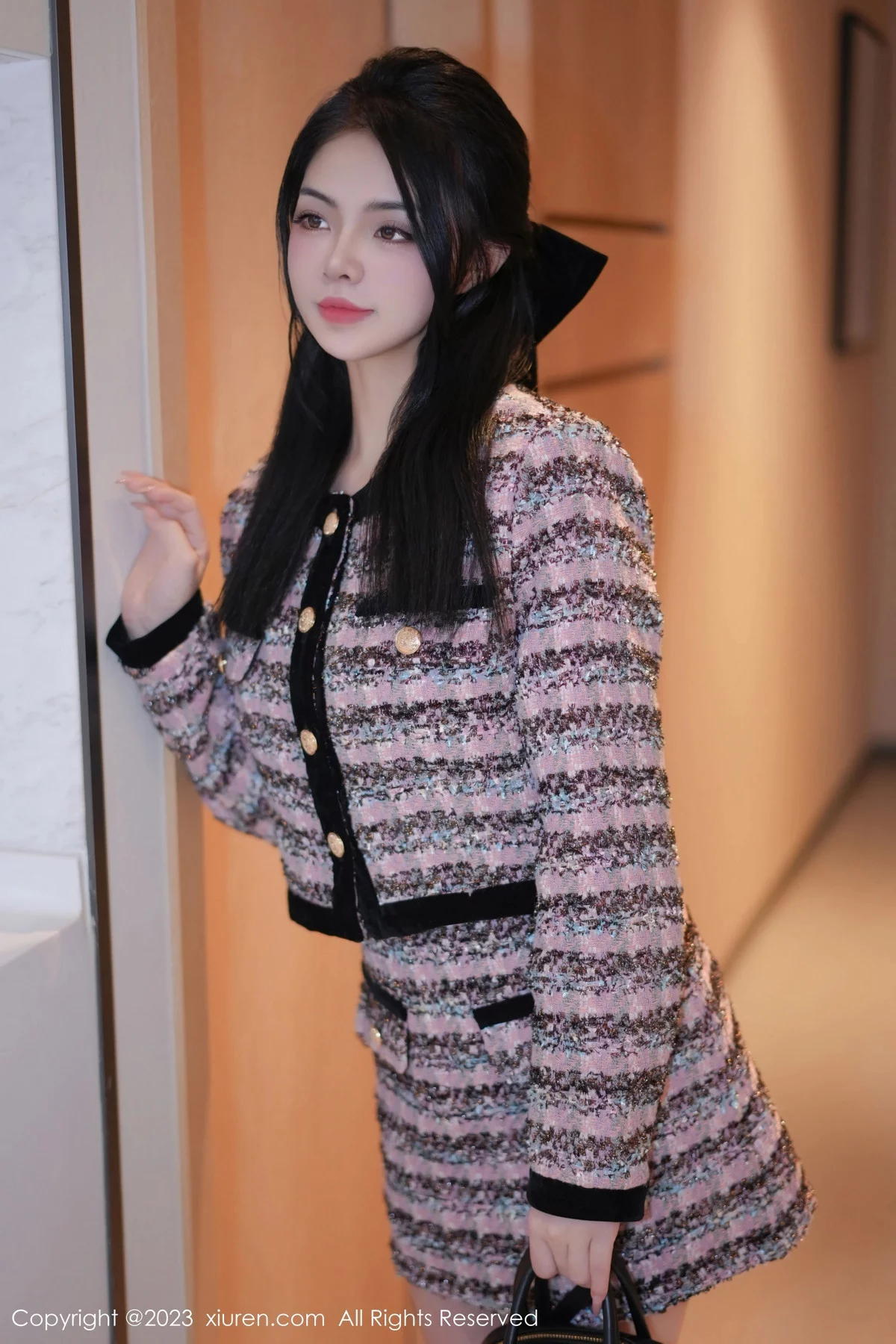 模特媛宝儿boa性感暗粉短裙套装露黑色内衣秀曼妙身姿诱惑写真51P-第1章-图片2