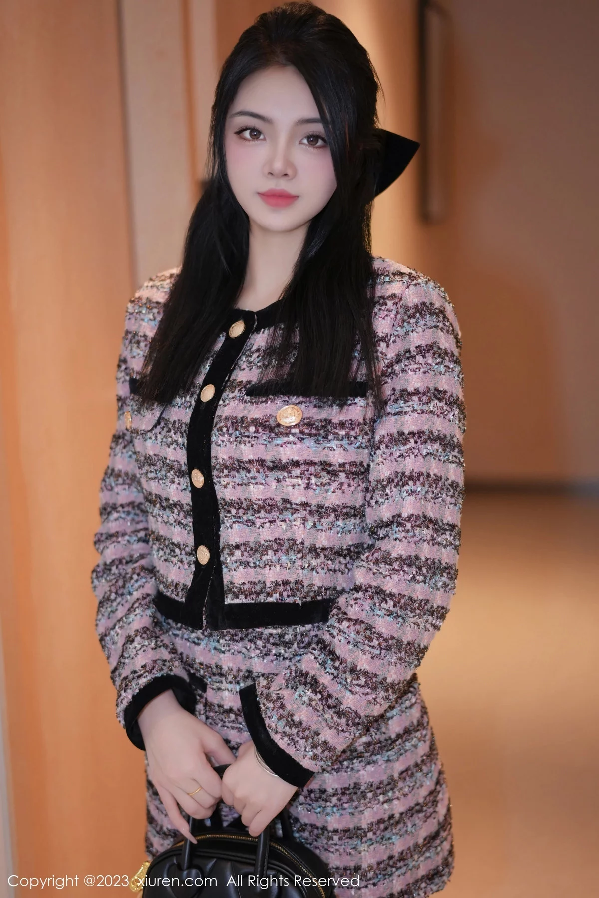模特媛宝儿boa性感暗粉短裙套装露黑色内衣秀曼妙身姿诱惑写真51P-第1章-图片3
