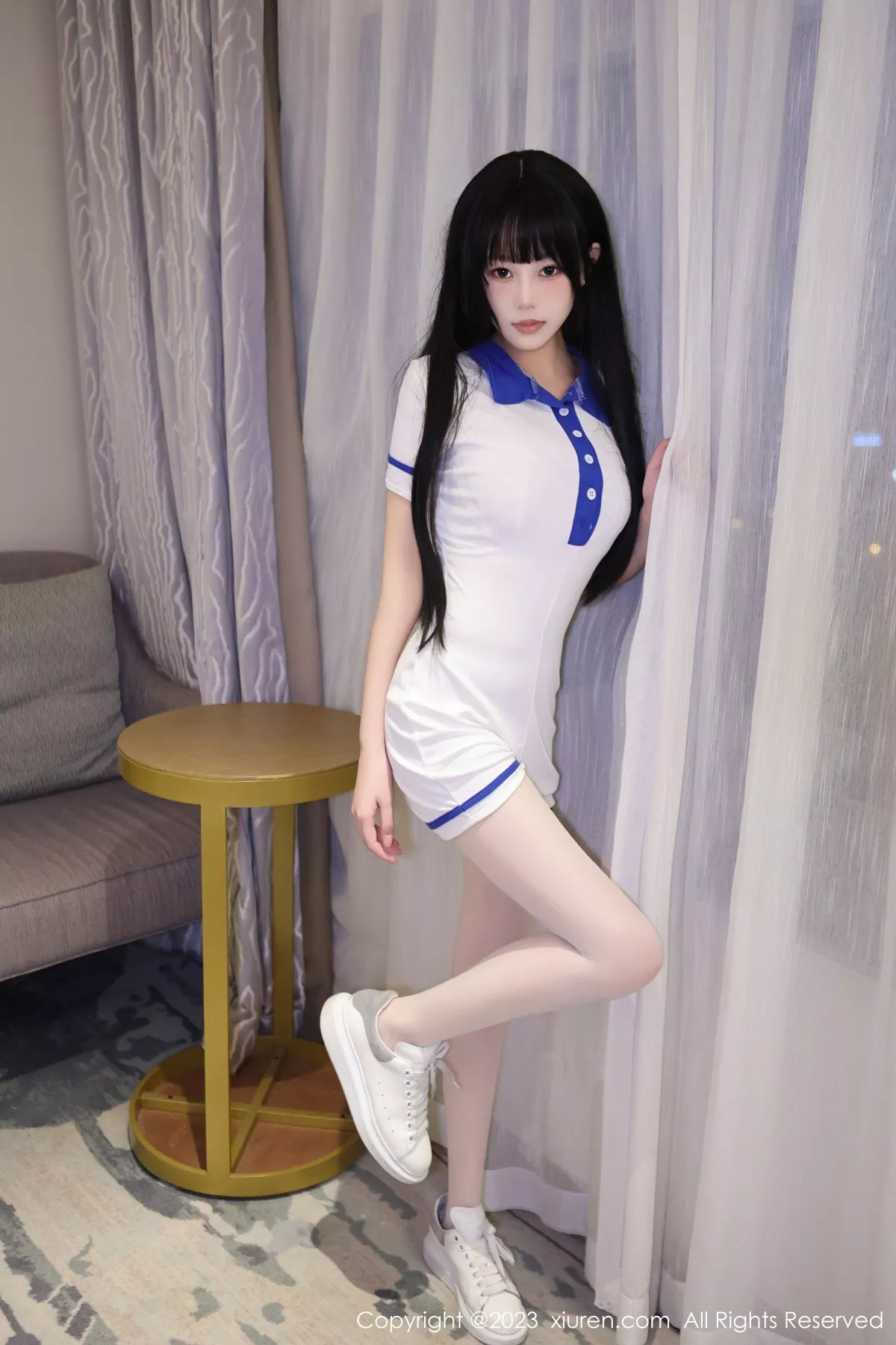 模特早川京子性感白色学妹服饰配原色丝袜秀完美身材迷人写真81P-第1章-图片2
