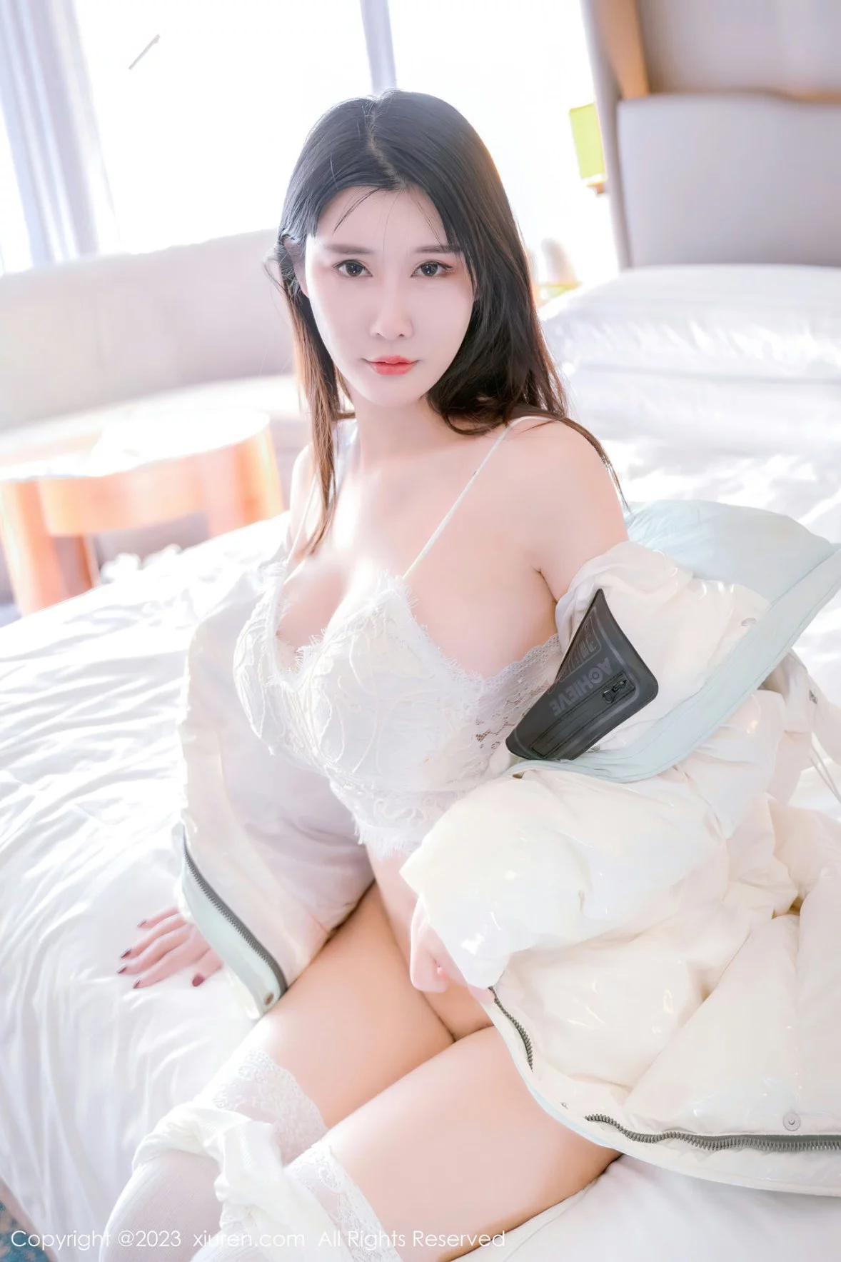 模特夏沫沫tifa阳朔旅拍居家系列性感白色服秀丰乳肥臀诱惑写真63P-第1章-图片3