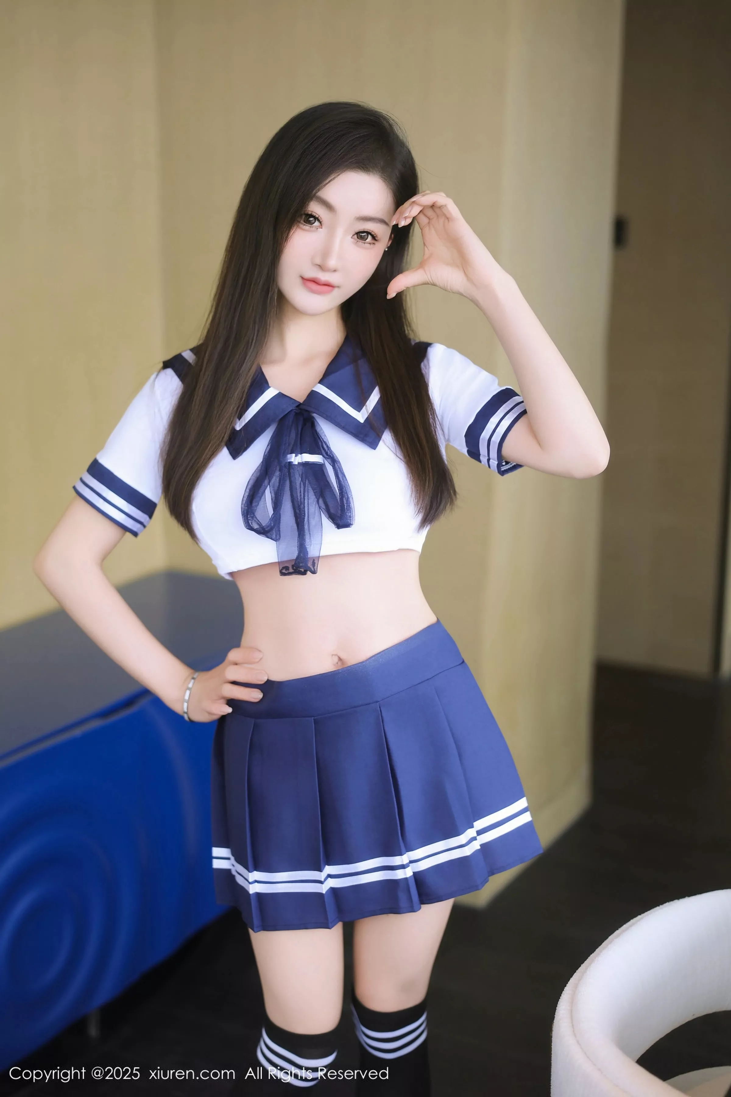 baby-No.10298_模特Annie_baby性感JK制服露白色内衣秀凹凸身材撩人诱惑写真60P-第1章-图片1