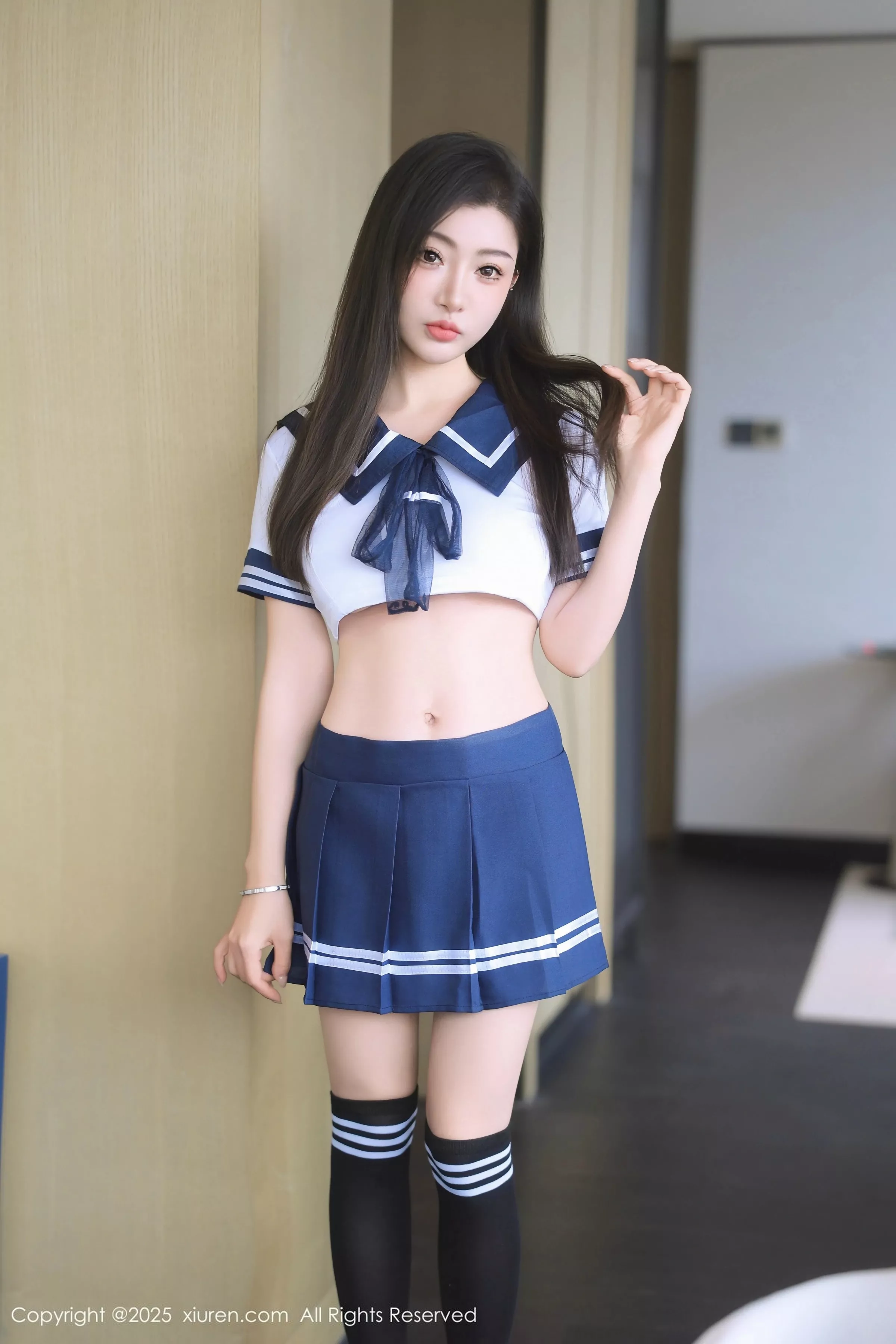 baby-No.10298_模特Annie_baby性感JK制服露白色内衣秀凹凸身材撩人诱惑写真60P-第1章-图片3