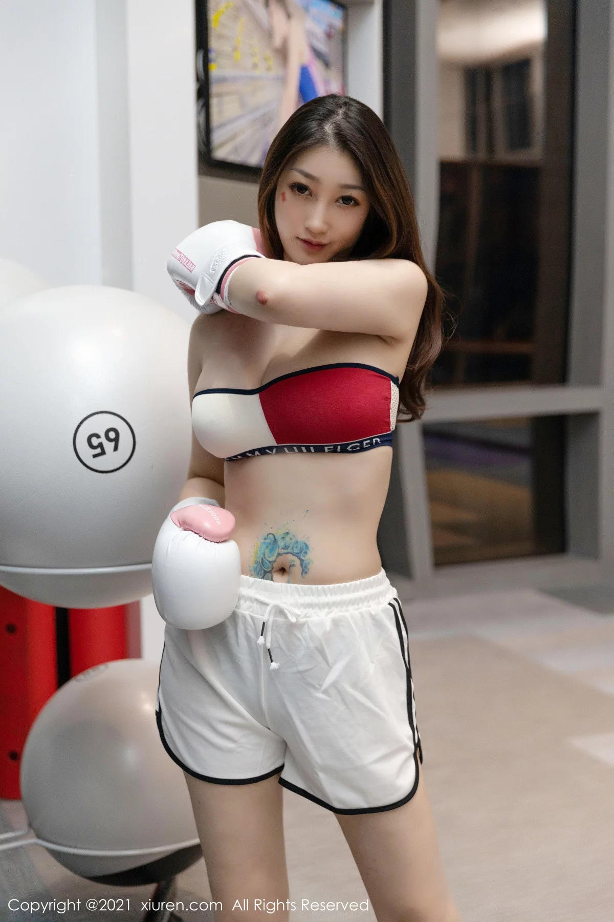 女神妲己_Toxic拳击手主题私房性感低胸运动装露豪乳诱惑写真53P-第1章-图片3