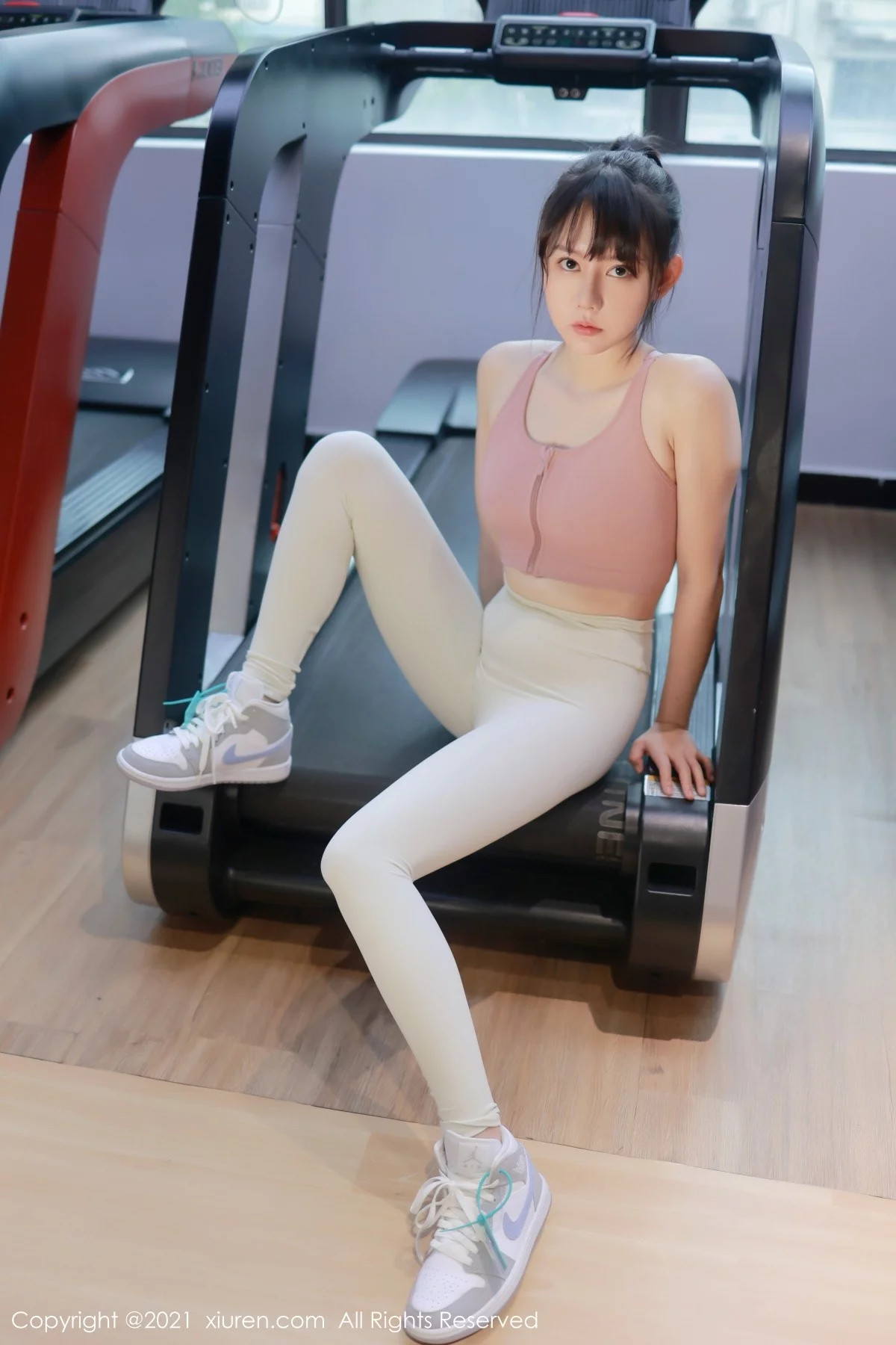 新人模特韩希蕾健身房性感运动内衣紧身秀完美身材诱惑写真30P-第1章-图片1