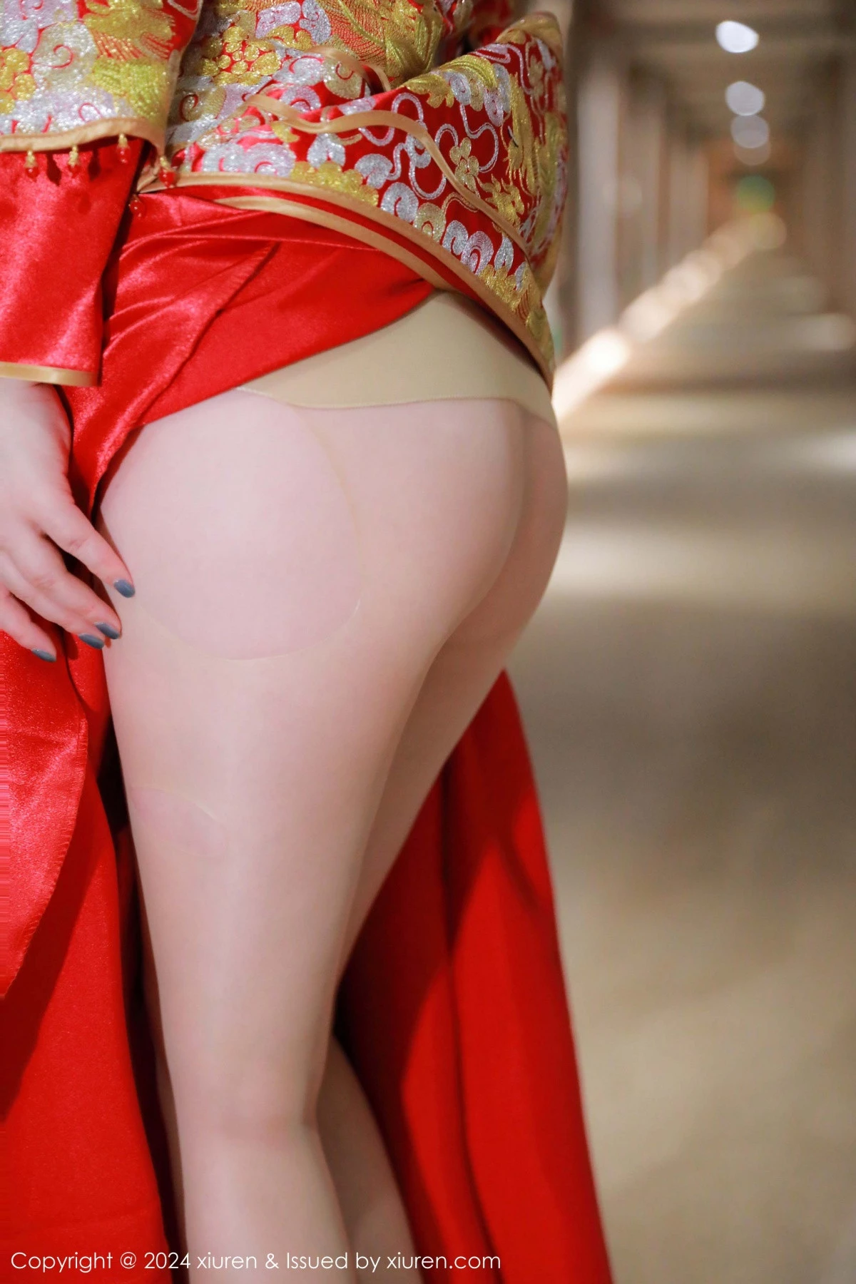 模特诗诗kiki性感红色新娘服饰露红色内衣秀惹火身材诱惑写真83P-第1章-图片3