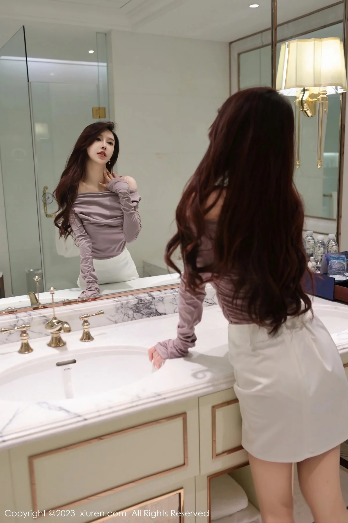 模特玉兔miki私房半脱露性感白色内衣配原色丝袜迷人诱惑写真79P-第1章-图片1