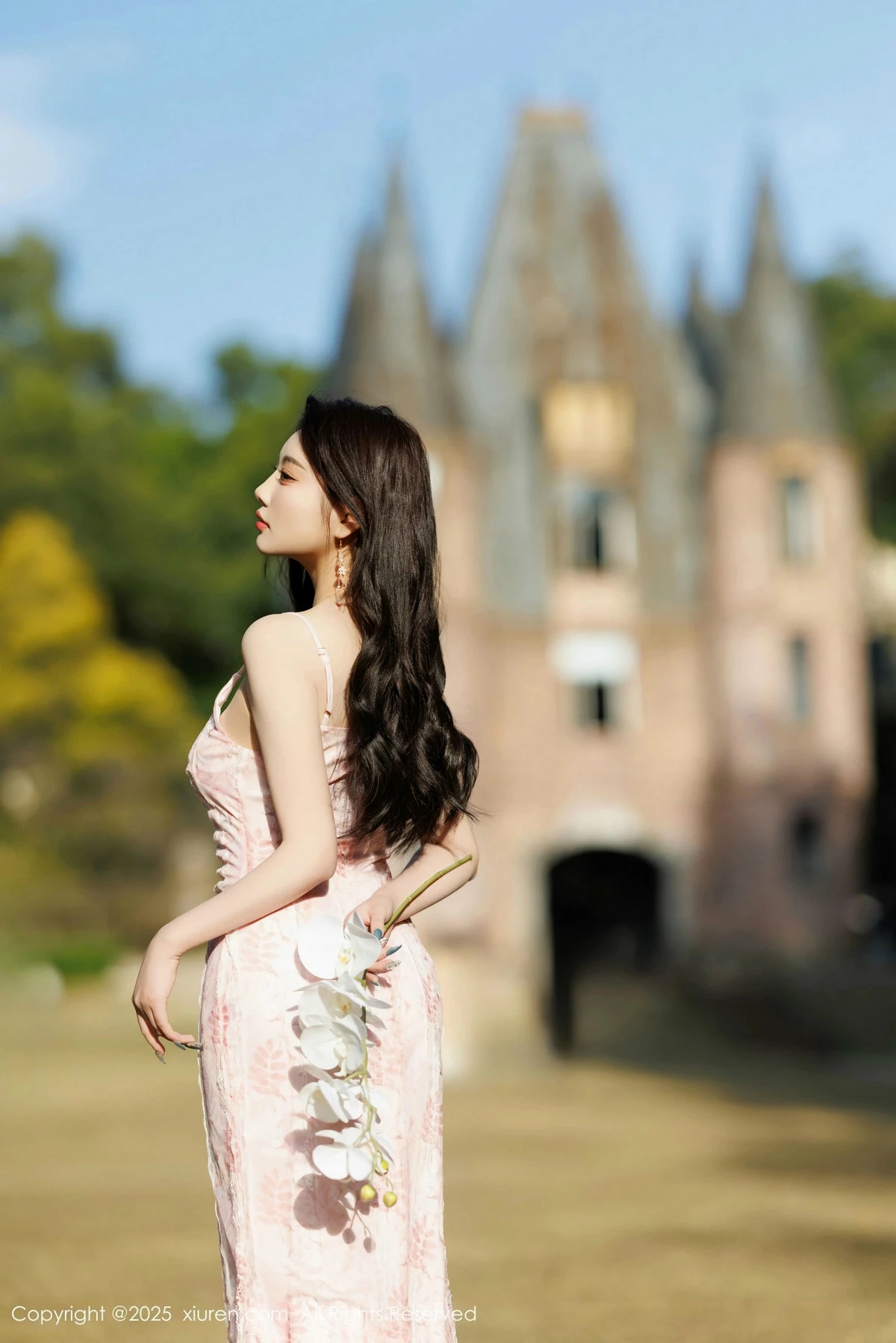 女神杨晨晨Yome粉色连衣裙+白色珍珠内衣秀丰腴身材诱惑写真81P-第1章-图片2