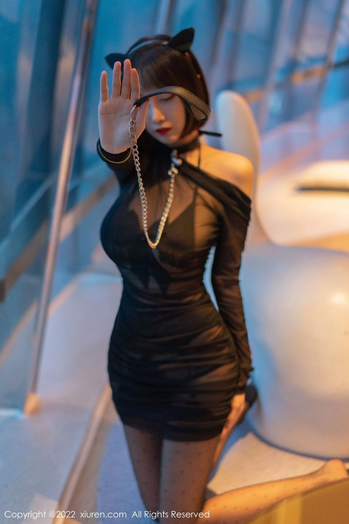 模特玥儿玥er大理旅拍黑色轻透服饰露性感黑色内衣诱惑写真58P-第1章-图片1